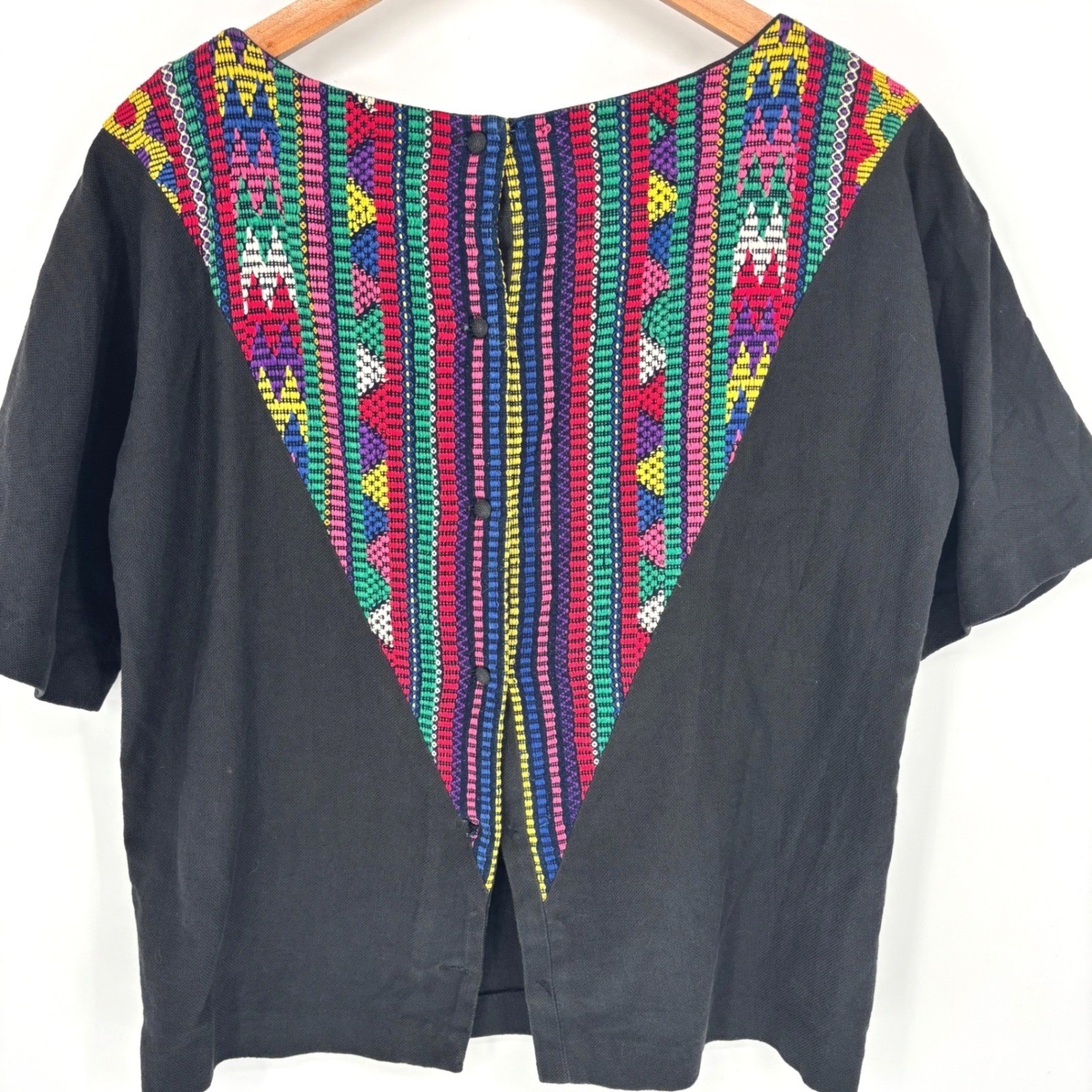 Vintage La Pinata Originales Grazia Studios Tucson Hand Woven Southwestern Top