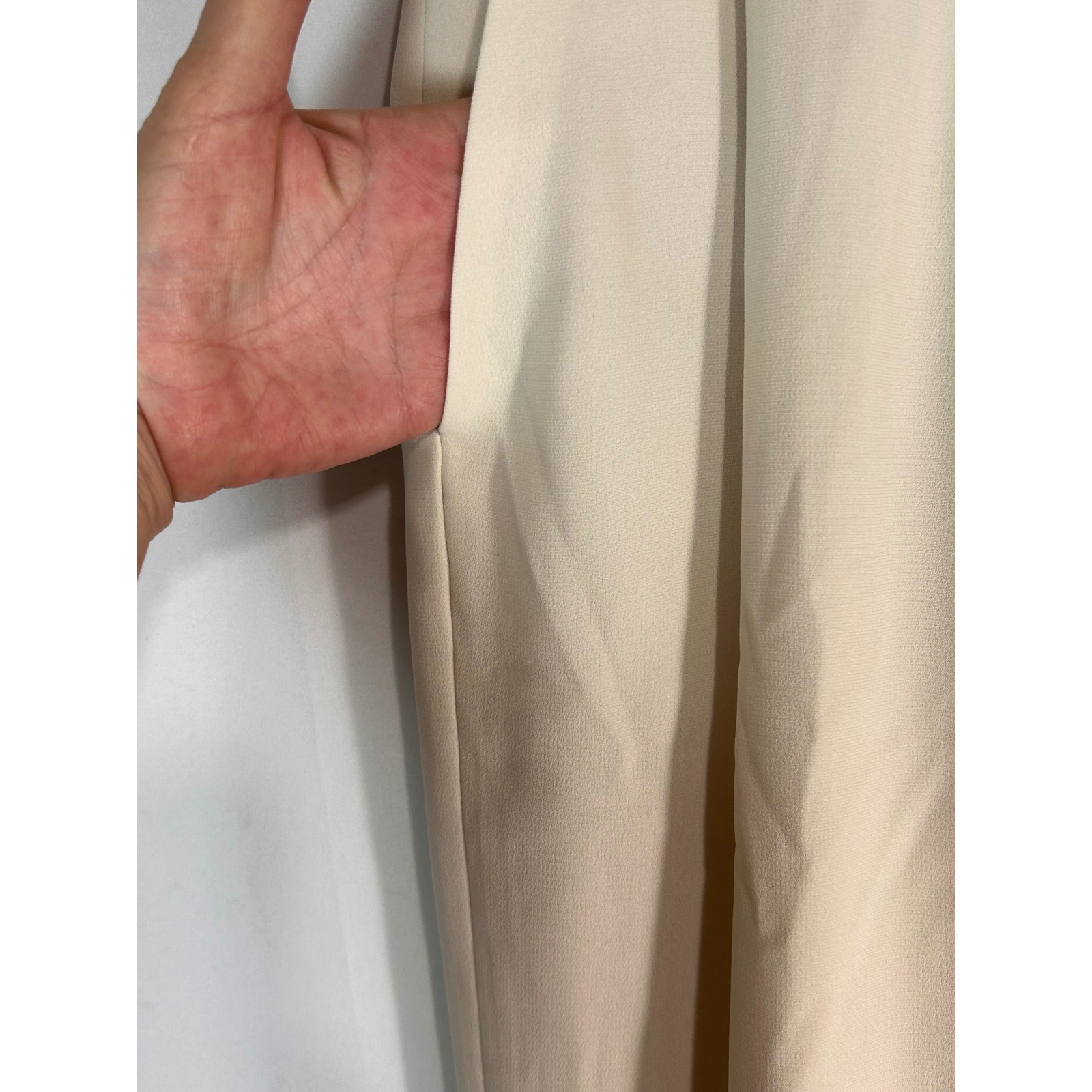 Vintage Cream High Waisted Pleated Front Straight Leg Dress Pants Womens 8P