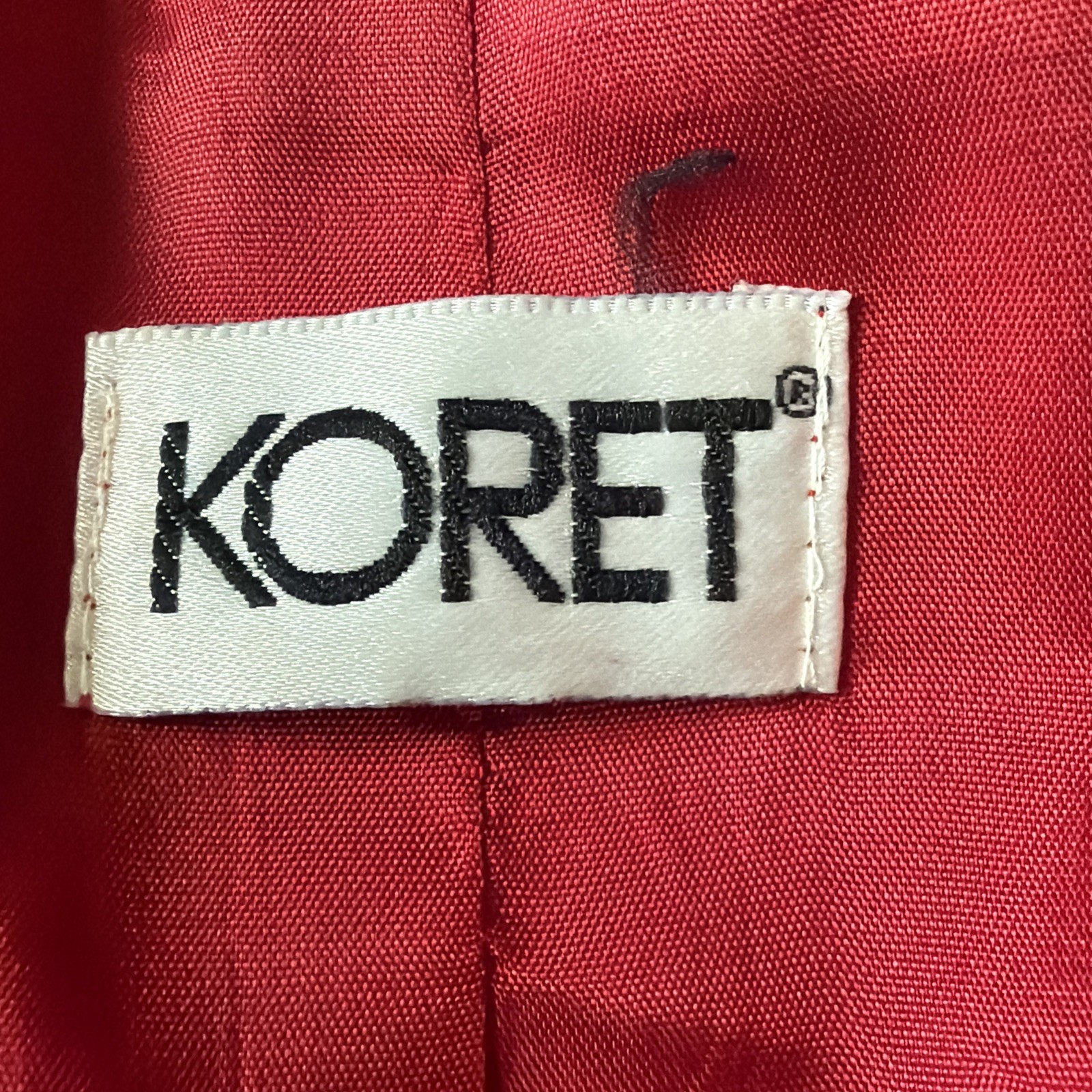 Vtg Koret Red Polyester Blazer Jacket Women&rsquo;s Size L