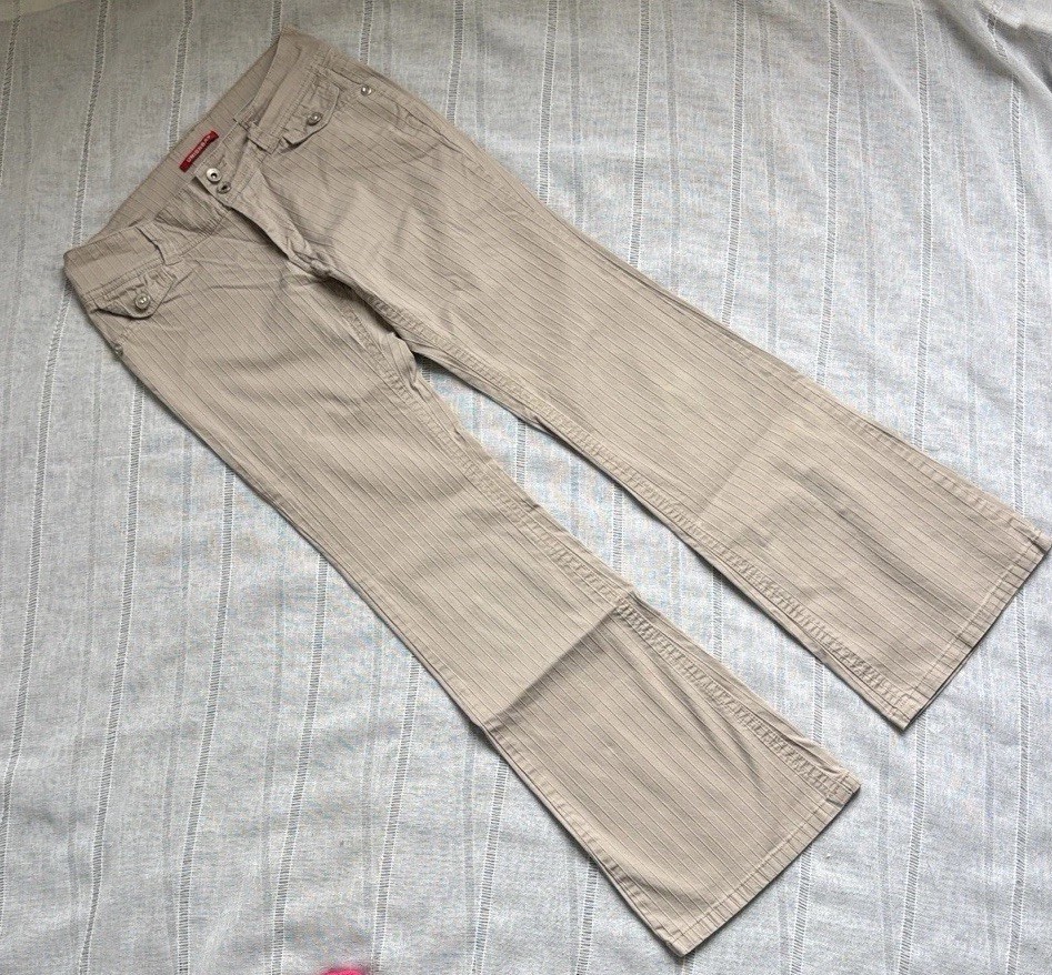 Unionbay Y2k Low Rise Beige Flared Pants Women&rsquo;s