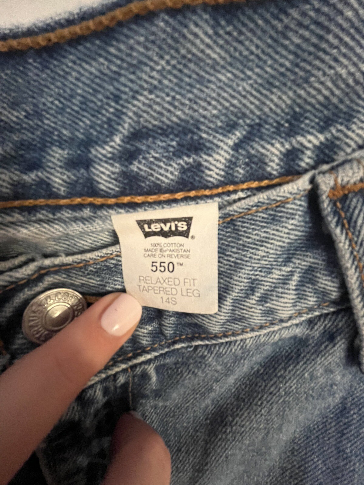 Levis Vintage 550 Relaxed Fit Size 14S Tapered Leg 90s Mom Jeans *FAST SHIP*
