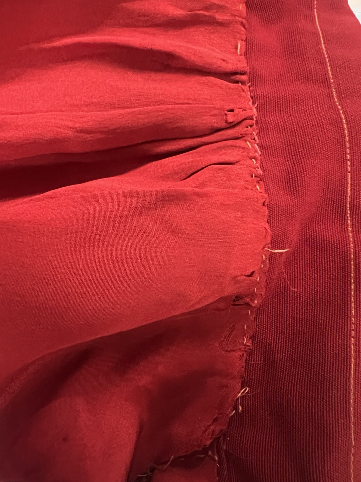 Smashing 1920’s Red Faille Coat Lined In Red Silk