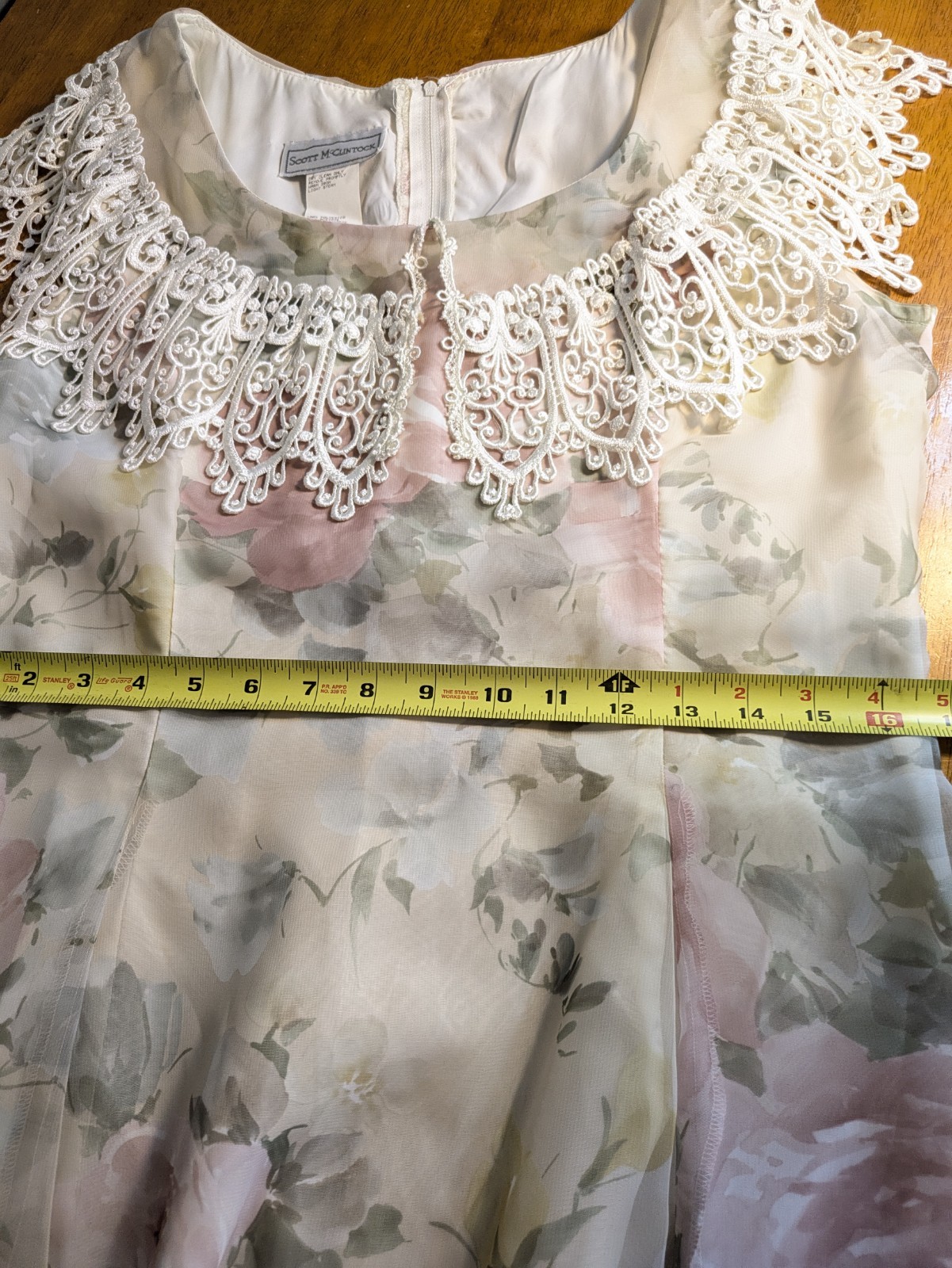 1980s Scott McClintock Garden Party Dress
