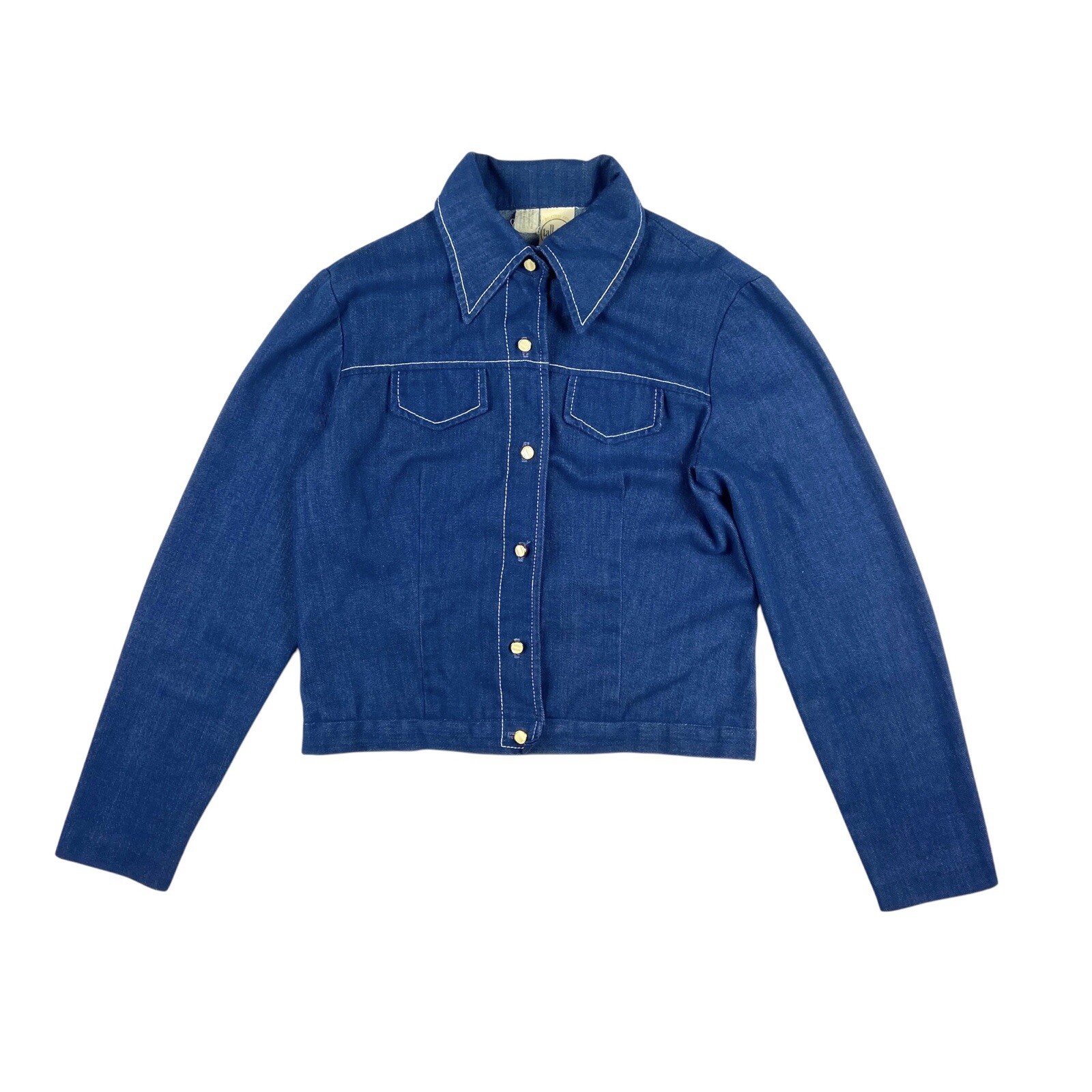 Tall Girls Vintage Women&rsquo;s 1970s Denim Chambray Jacket