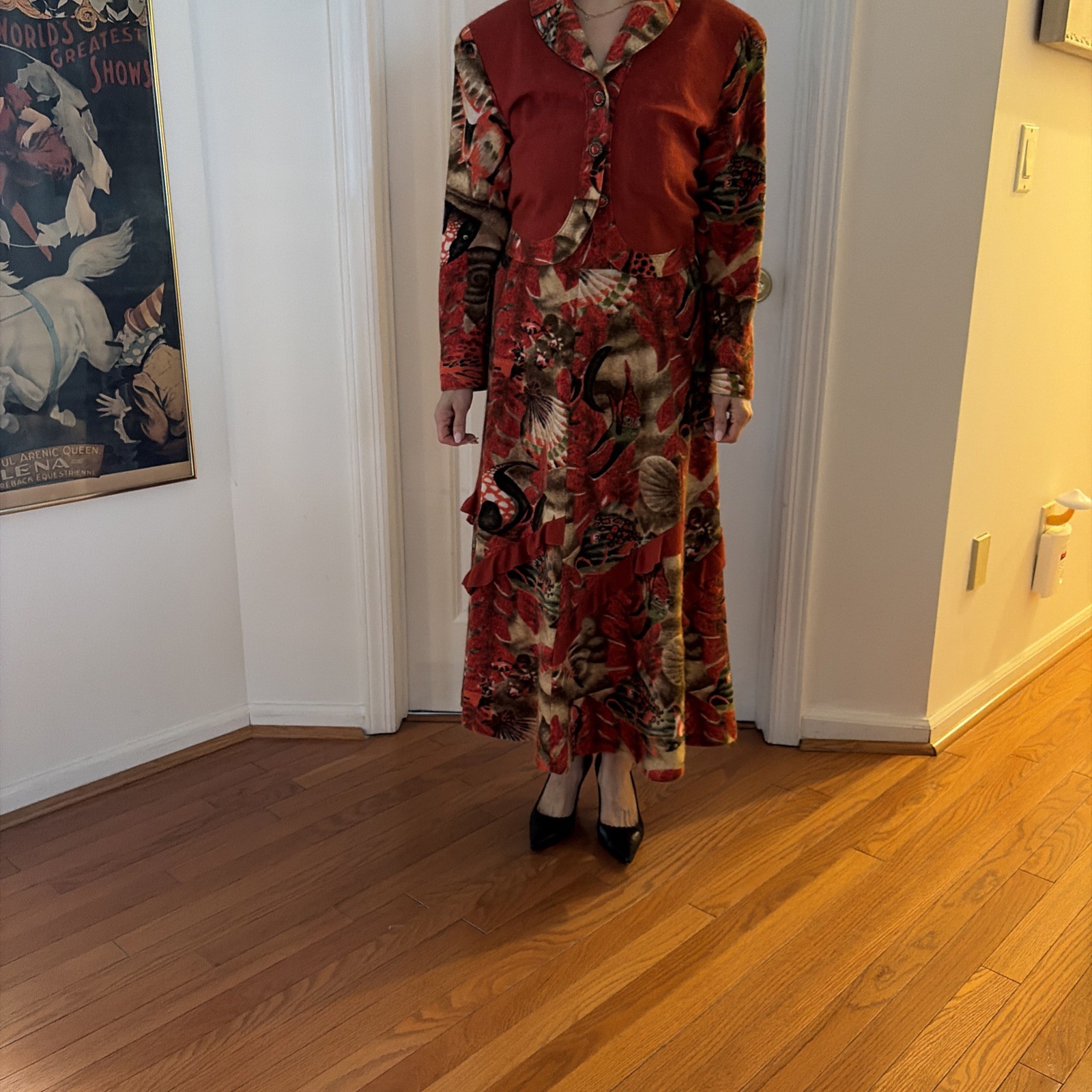 Vtg Never Worn 2 Piece Wool Mohair Angora. Aqua Design. Size Reg. S/M.