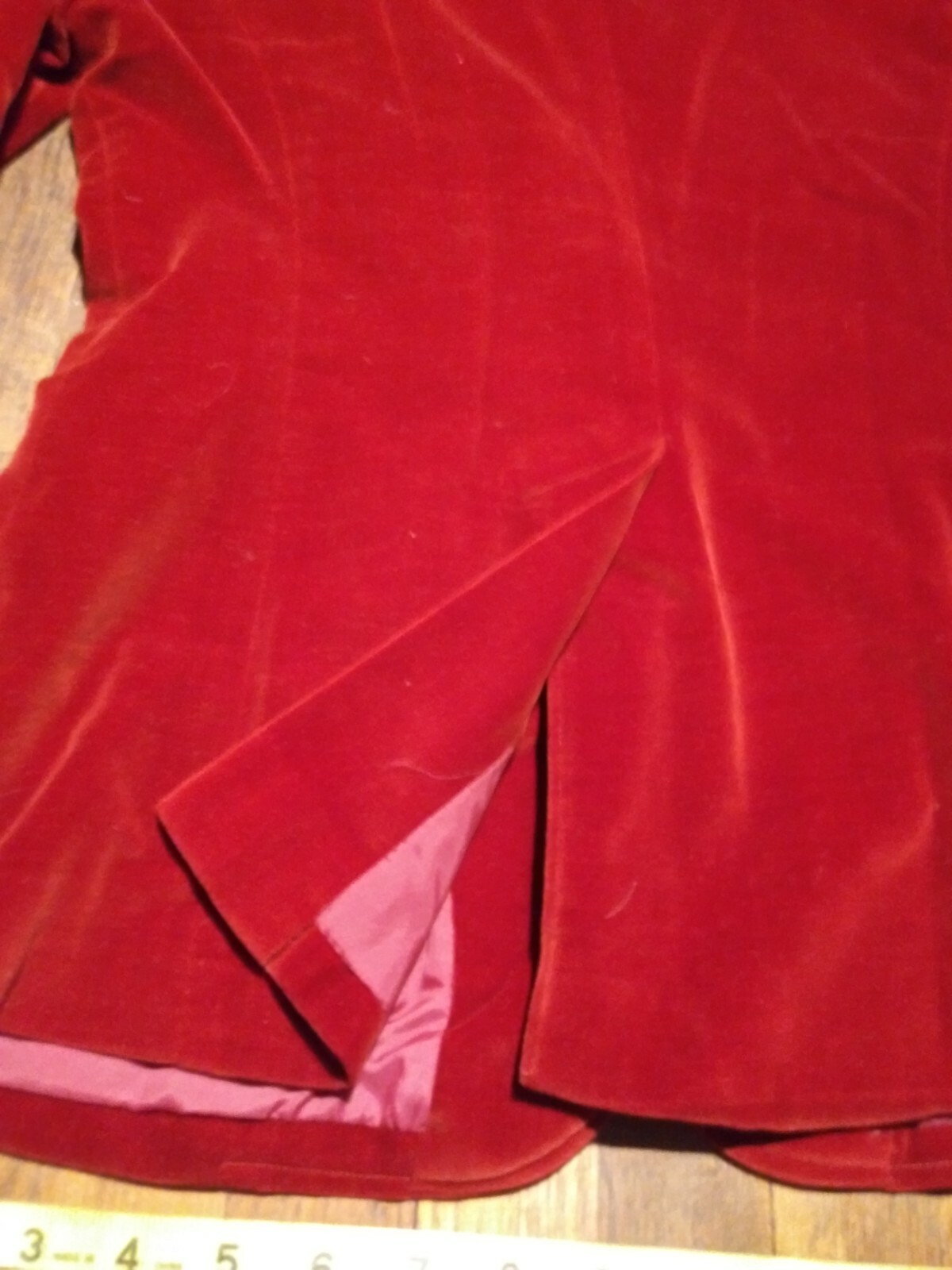 Vintage Present Co Womens Button Up Blazer Size 5 Velour Jacket Japan Orange Red