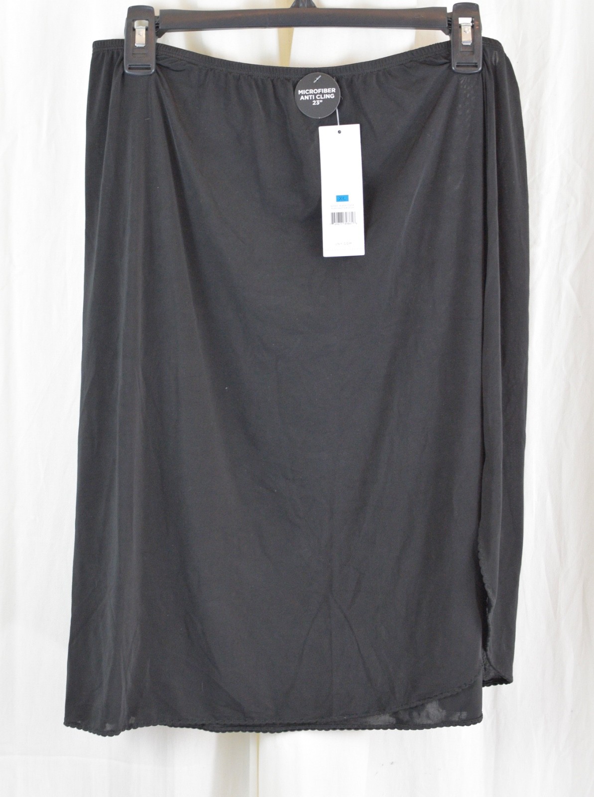 Jones New York Womens 23&Prime; AntiCling Plain Half Slip Black Size X-Large