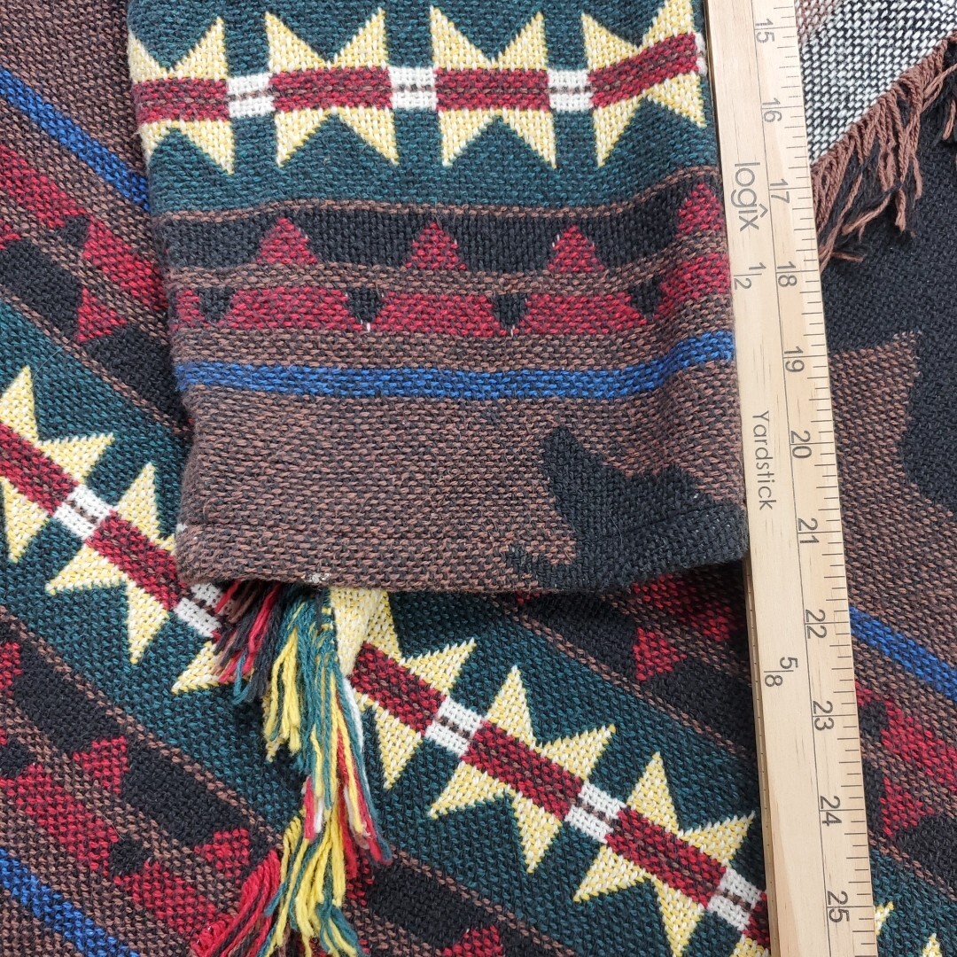 VTG Wrapper Jacket Wrap Womens One SIze Aztec Print Southwestern Coat USA Made