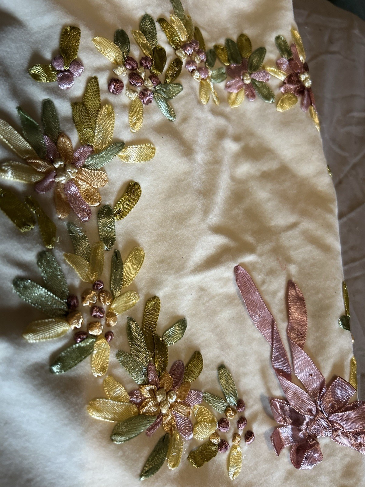 Vintage Ribbon Embroidered Lined Cape S,M,L