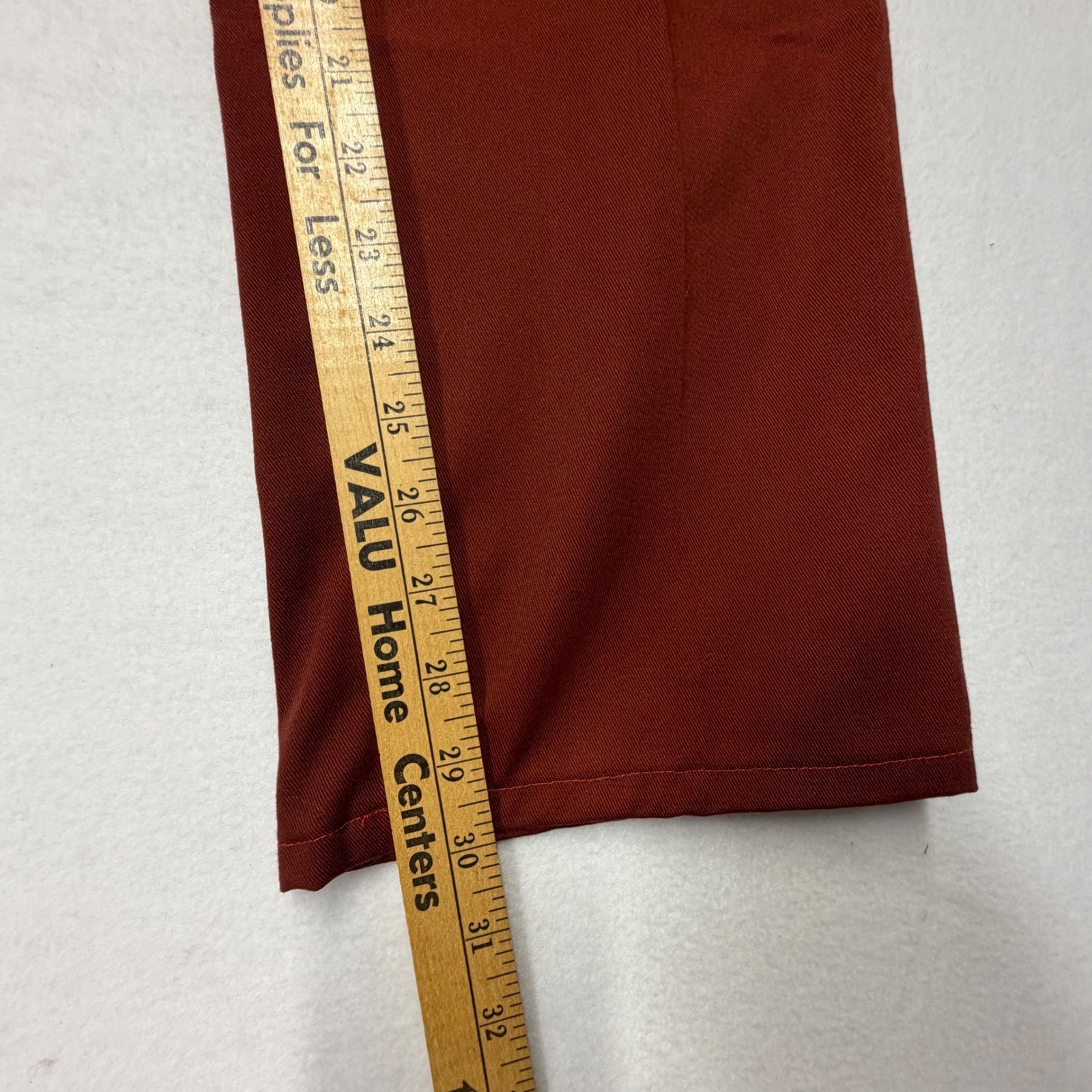 Pizzazz Rust Brown Vintage Western High Rise Straight Leg Pants Size 12 USA 70s