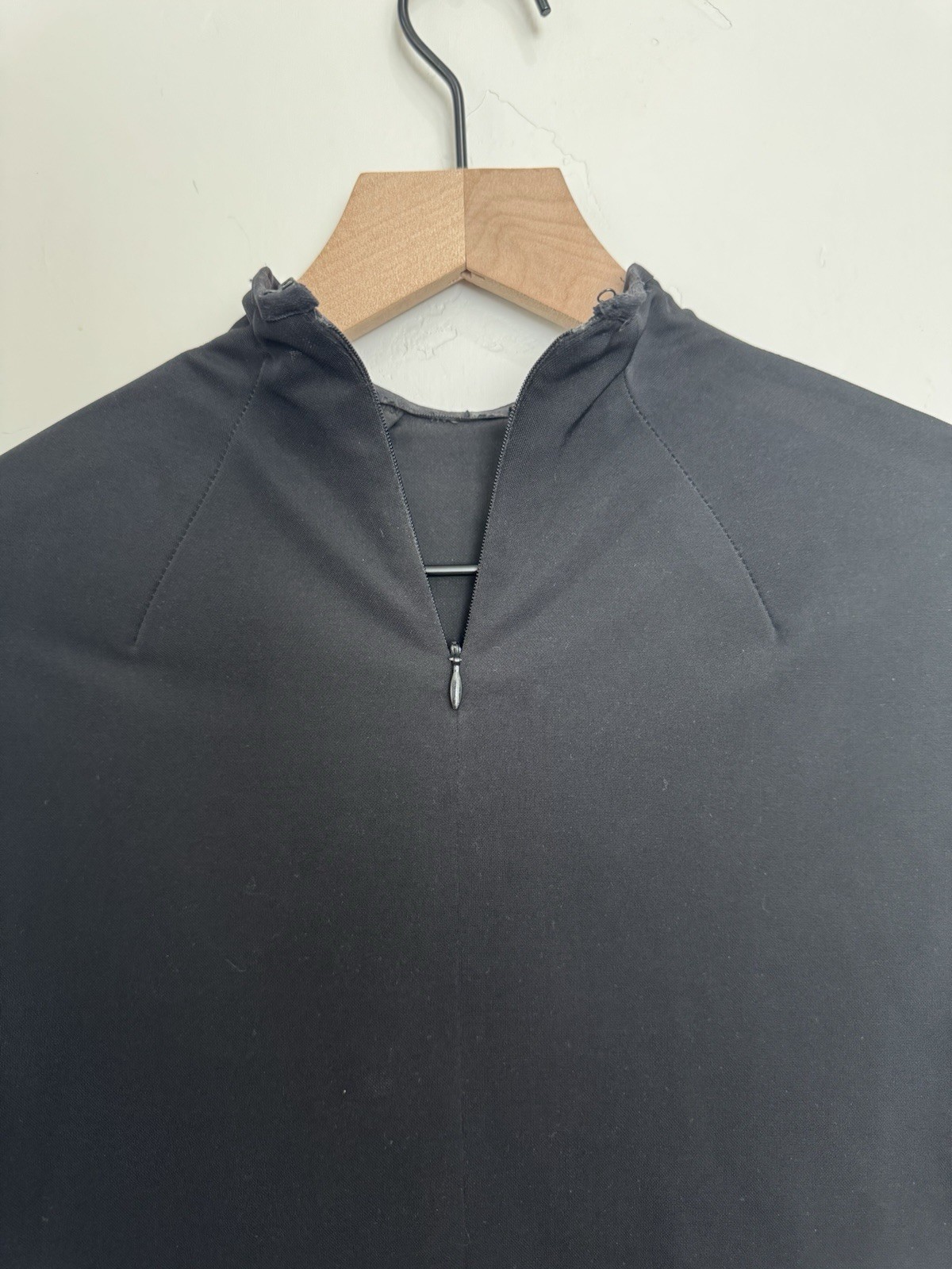 90s Vintage Scott McClintock Black Beaded Asymmetrical Long Sleeve Top Size 10