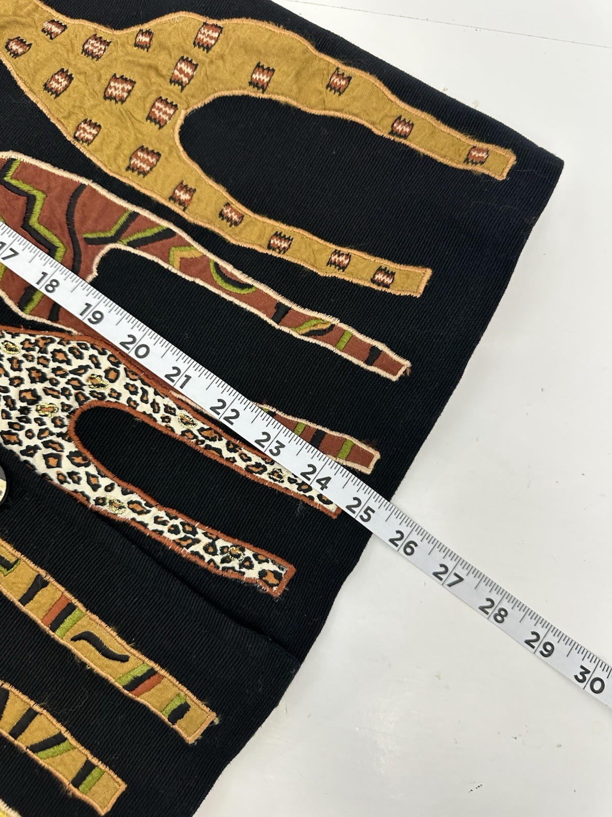 VTG Daniel K Giraffe Jacket Womans Black Artsy Safari Animal Novelty S READ