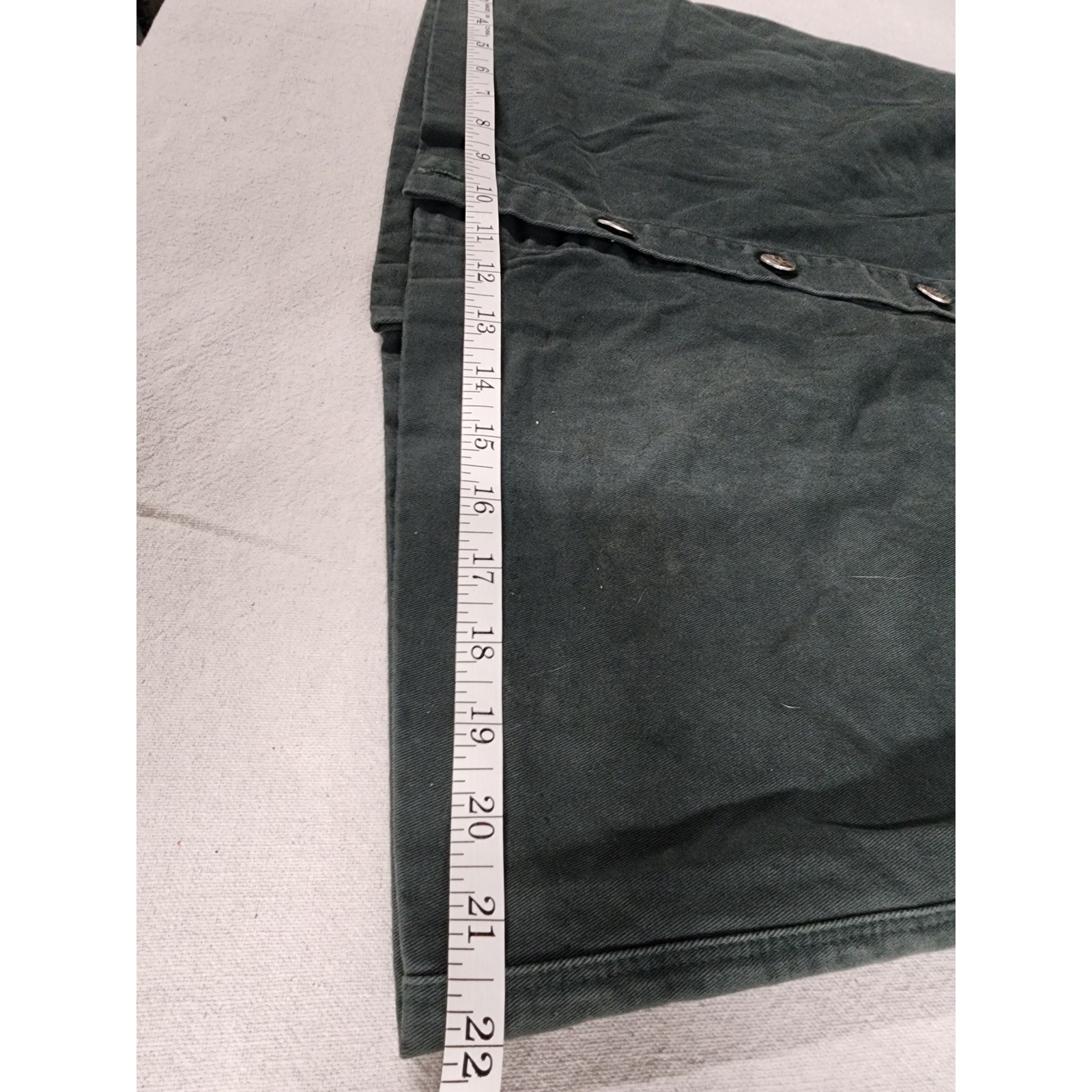 🌲VTG L.L. Bean Button Front Green Cotton Skirt A-Line 80s Gorpcore outdoors ✨️