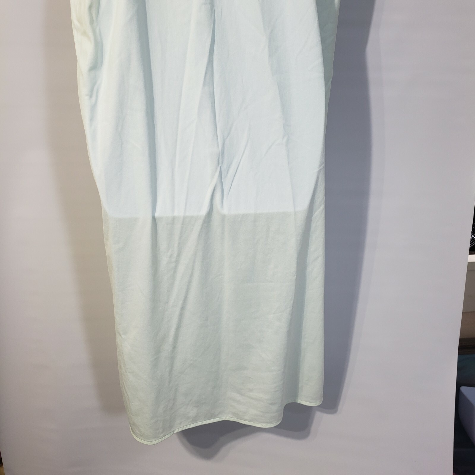 Philmaid Nightgown mint green Nylon Button Up Robe Lingerie Gown Large 32/34 Vtg