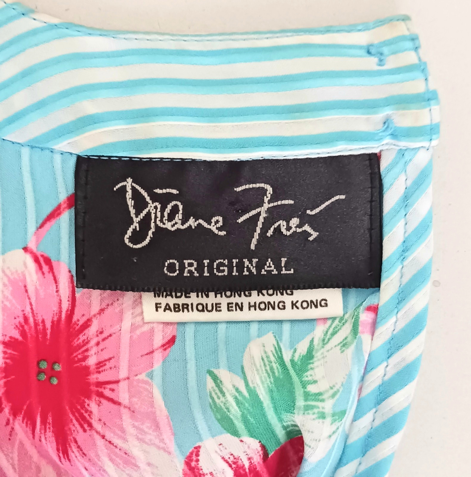 VTG 80s Diane Freis Floral Print Belted Midi Dress Georgette Fabric Hong Kong