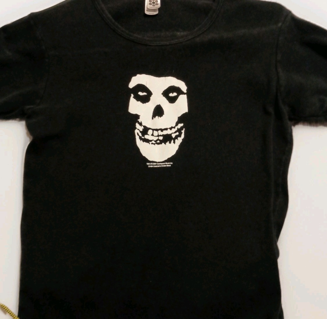Vintage 2001 American Apparel Classic Girl Tee Misfits Fiend Skull, Size Medium