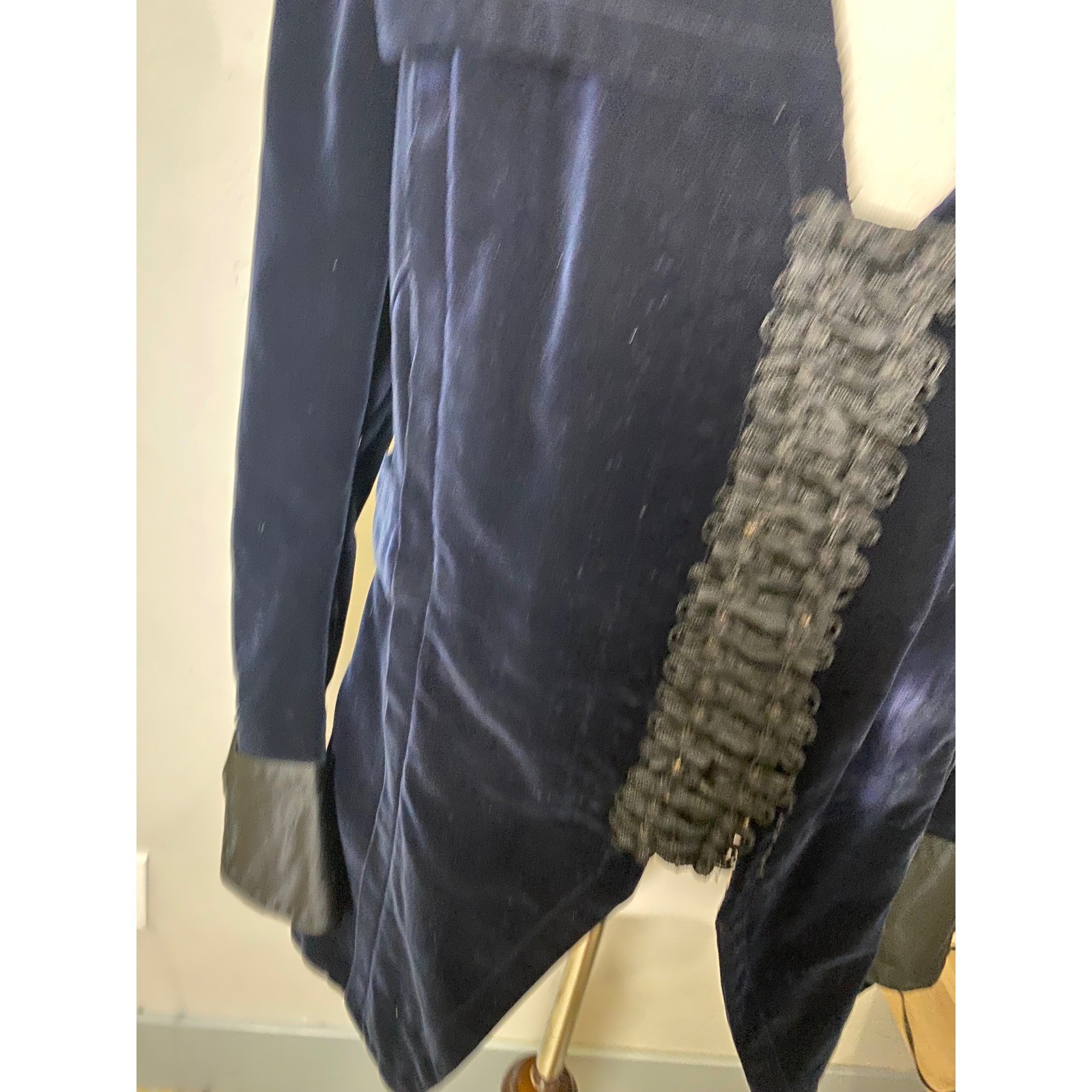 Victorian Marshall Field & Company Blue Velvet Soutache Jacket Coat 1800&rsquo;s/1900