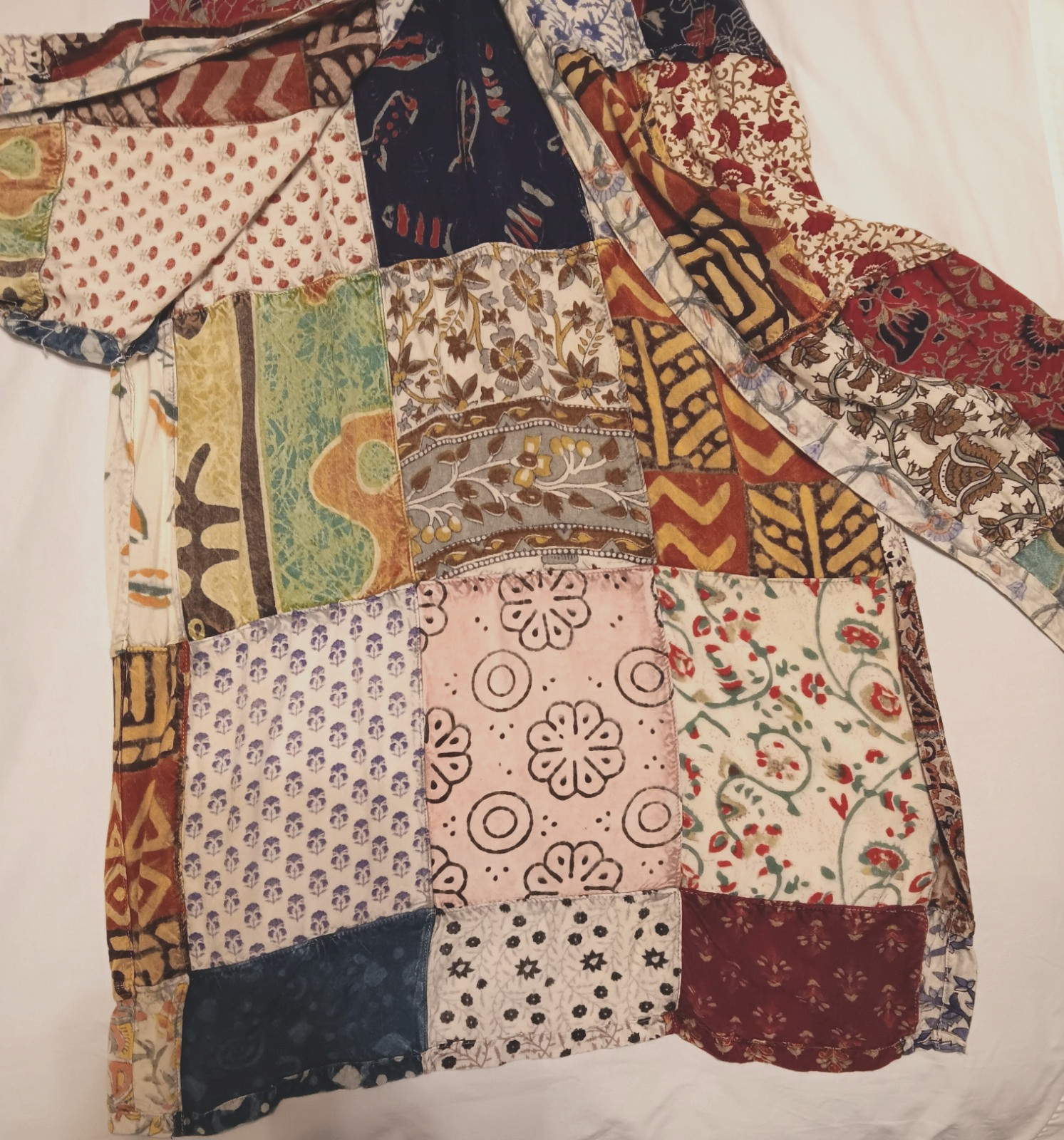 Vintage Sacred Threads brand patchwork Duster Size S, Boho look, Cottagecore