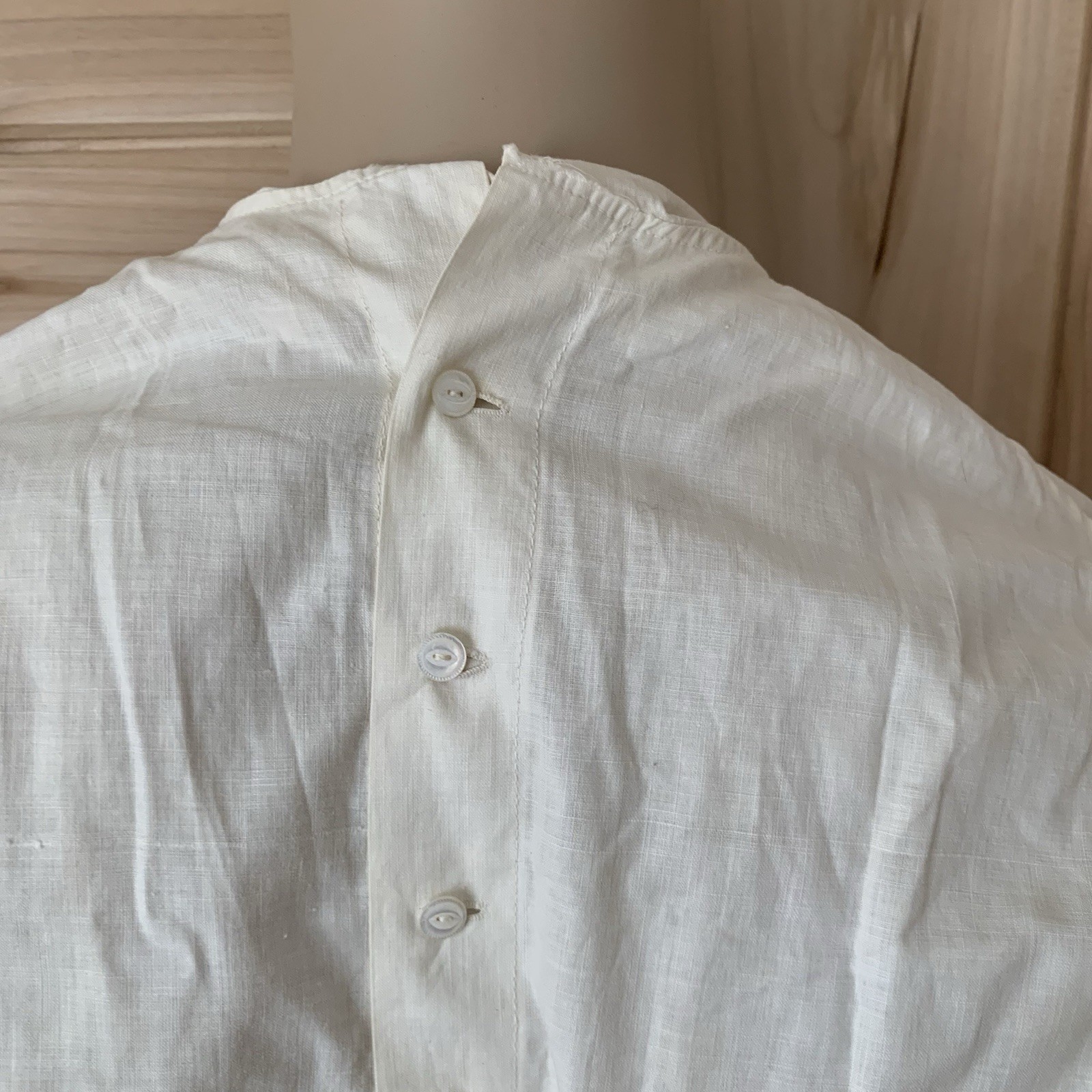 Unusual Find! Early 1900s Cotton Spring Summer Blouse With Piping Detail