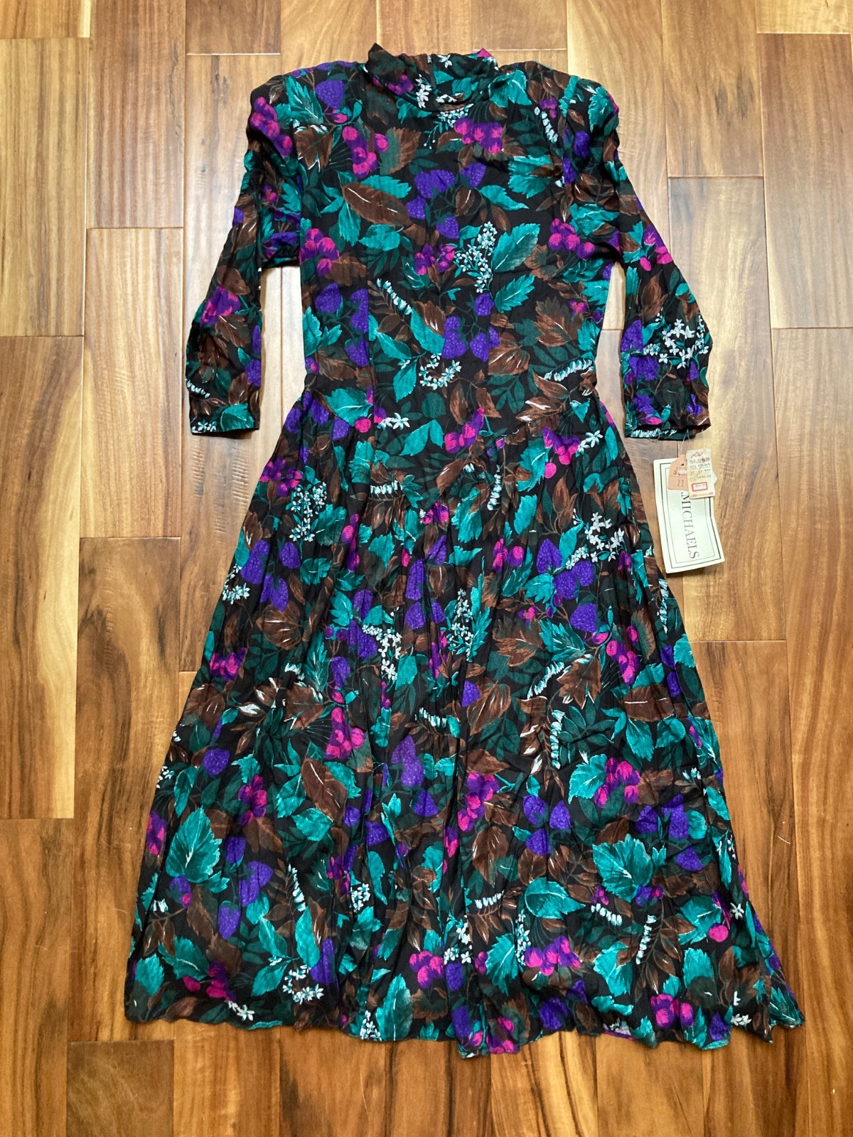 Vintage 80s ED Michaels Dress Womens sz 10 (modern 6/8) WITH ORIGINAL TAGS