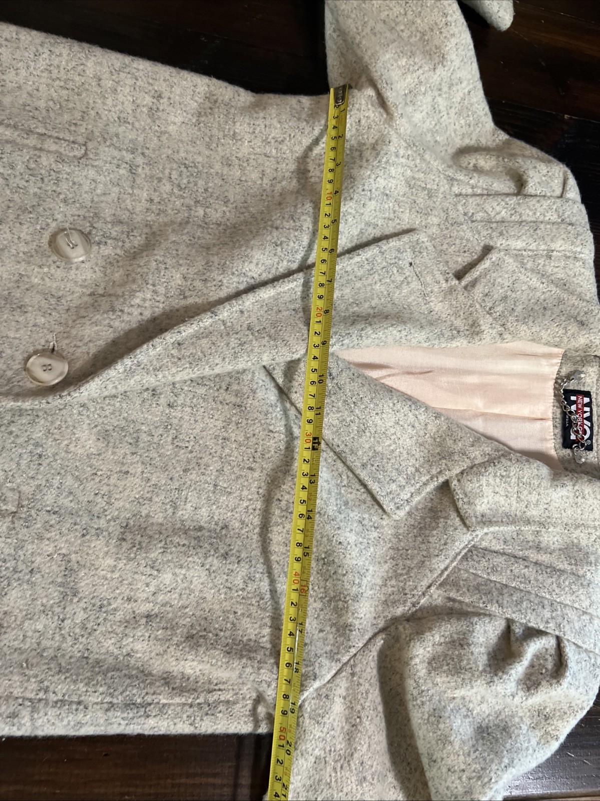 Vintage 80&rsquo;s Union Made New York Girl Wool Blend Jacket. Size 10