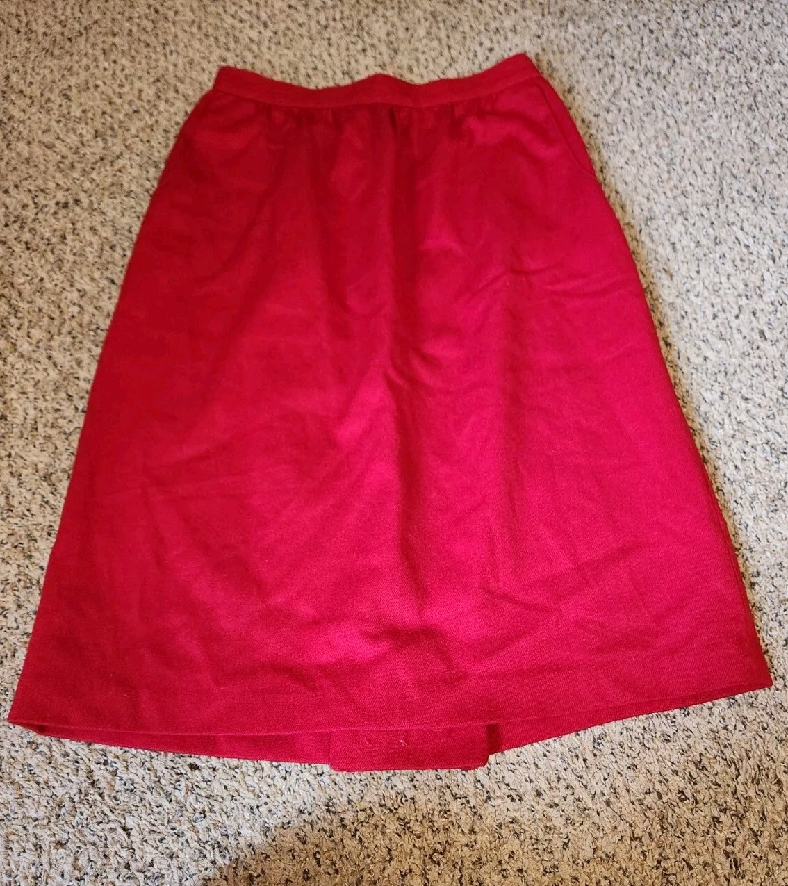 💥 Women&rsquo;s Vintage Union 1960s Winkelmans Wool Suit Set Skirt Jacket Cherry Red
