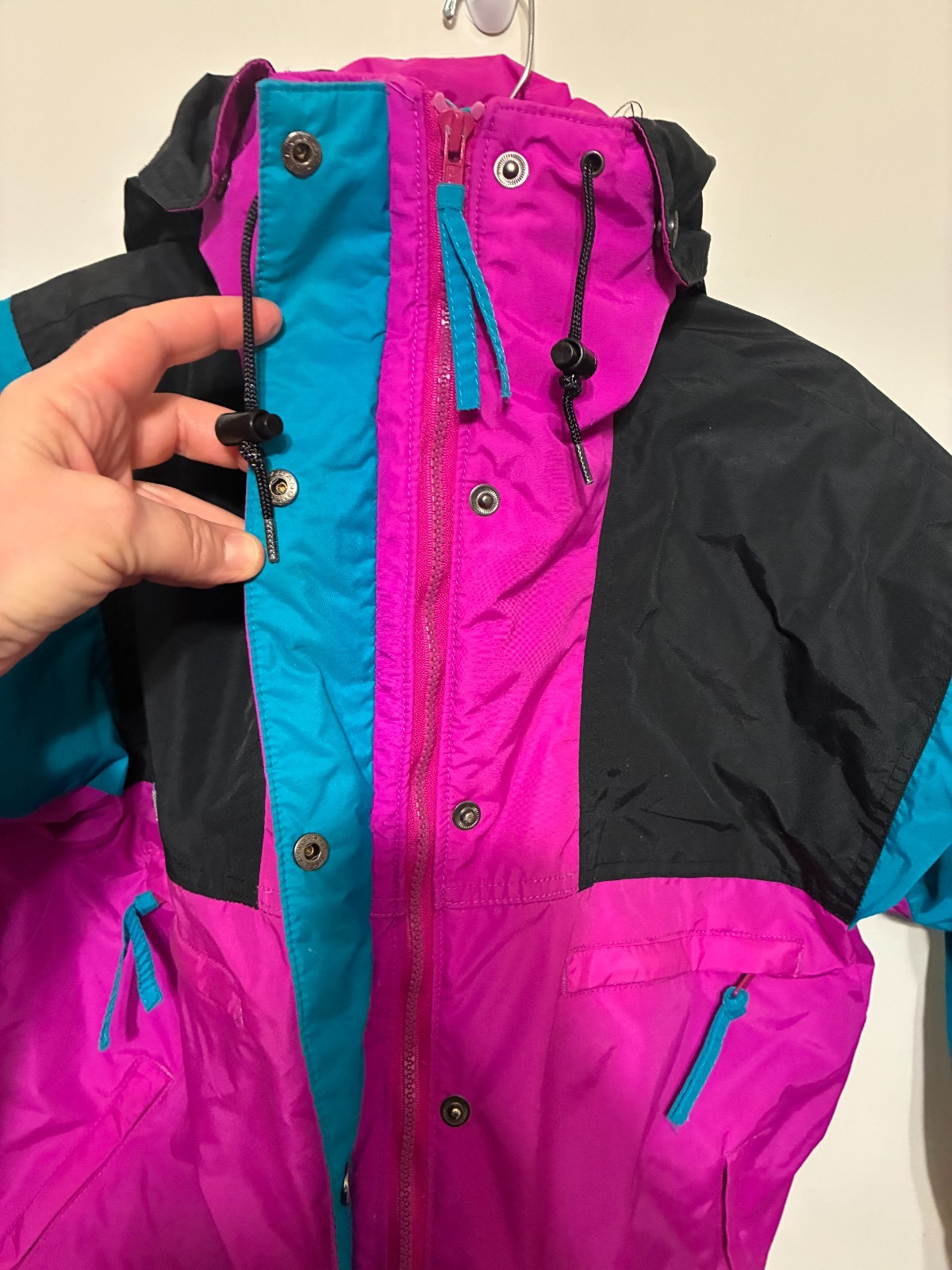 Vintage 1990&rsquo;s Columbia Vamoose Ski Shell Jacket Neon Women’s M Wind Rain Proof