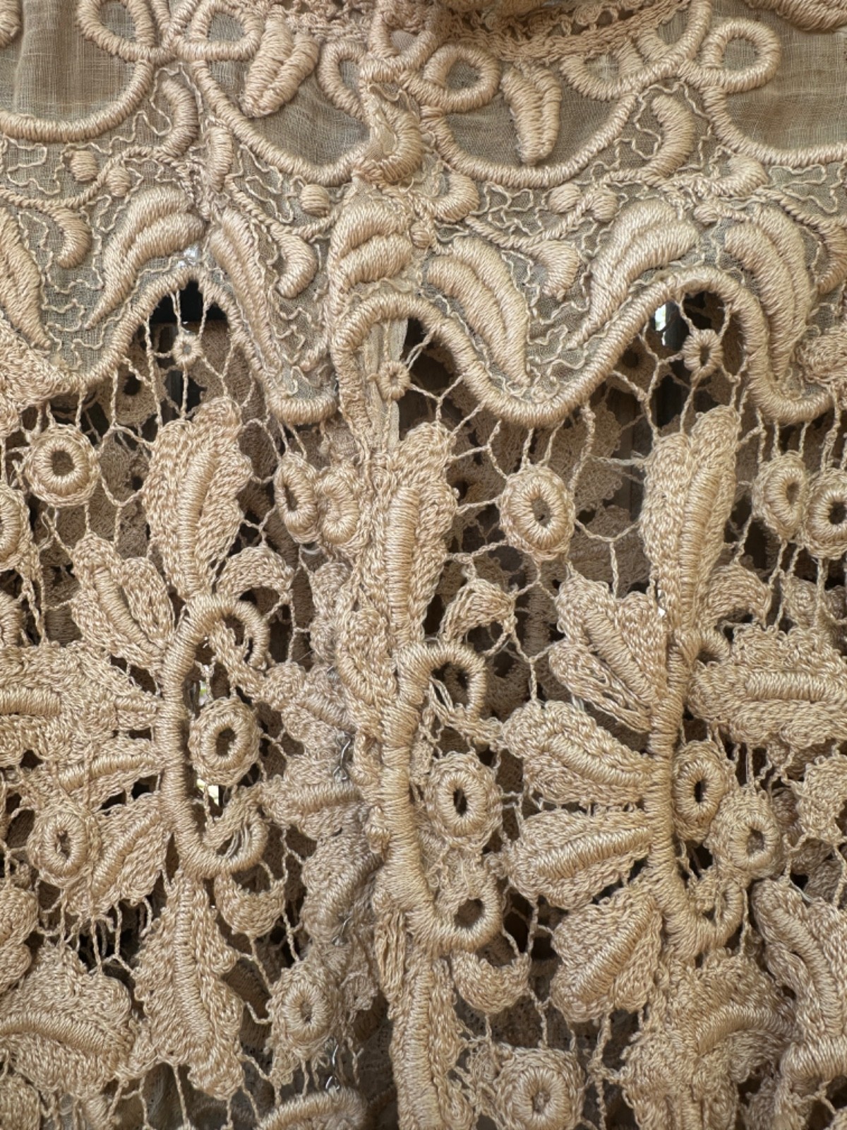 Edwardian Hand Made Irish Crochet Lace and Velvet Blouse Bodice Rare Antique