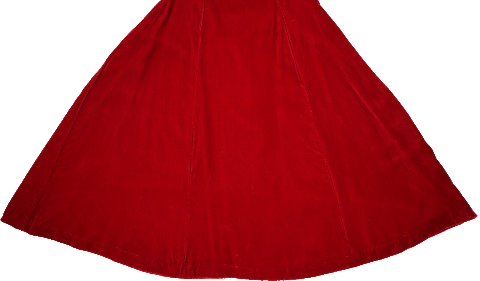 Vtg 80s Hand Made Women’s Jrs XS 0 2 Red Velvet Fit & Flare Party Dress Corset
