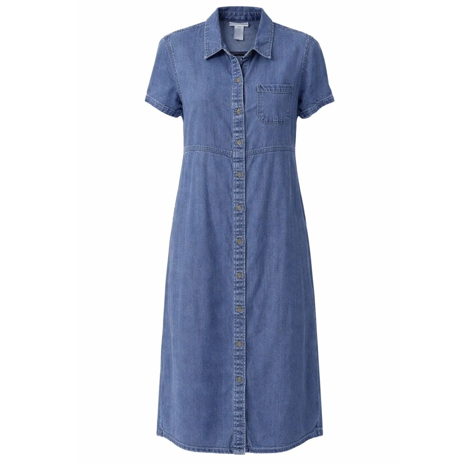 Jones Wear Sport Vintage Tencel Denim Maxi Dress 14 Blue Soft Fluid Boho Duster