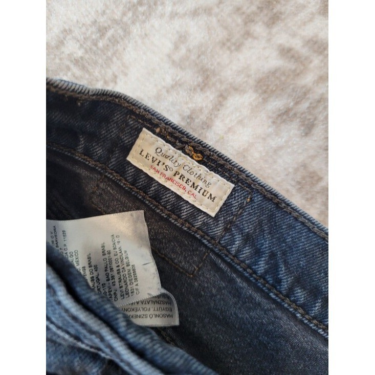 Levi&rsquo;s Womens 27 Dark Wash Button Fly Cut Off Shorts Grunge Streetwear