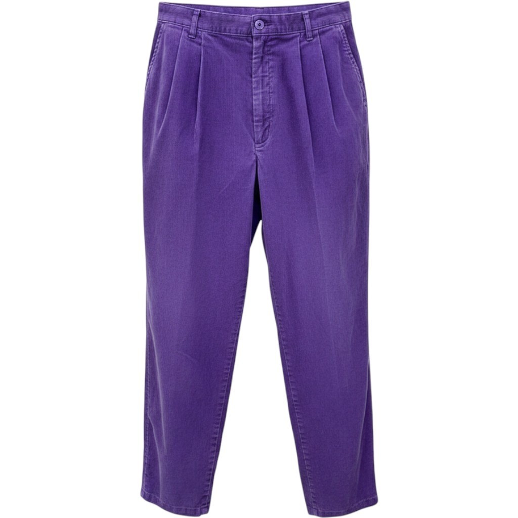 Pants Levis Corduroy Vintage Purple Pleated Tapered Size 12 Made in USA Bottoms