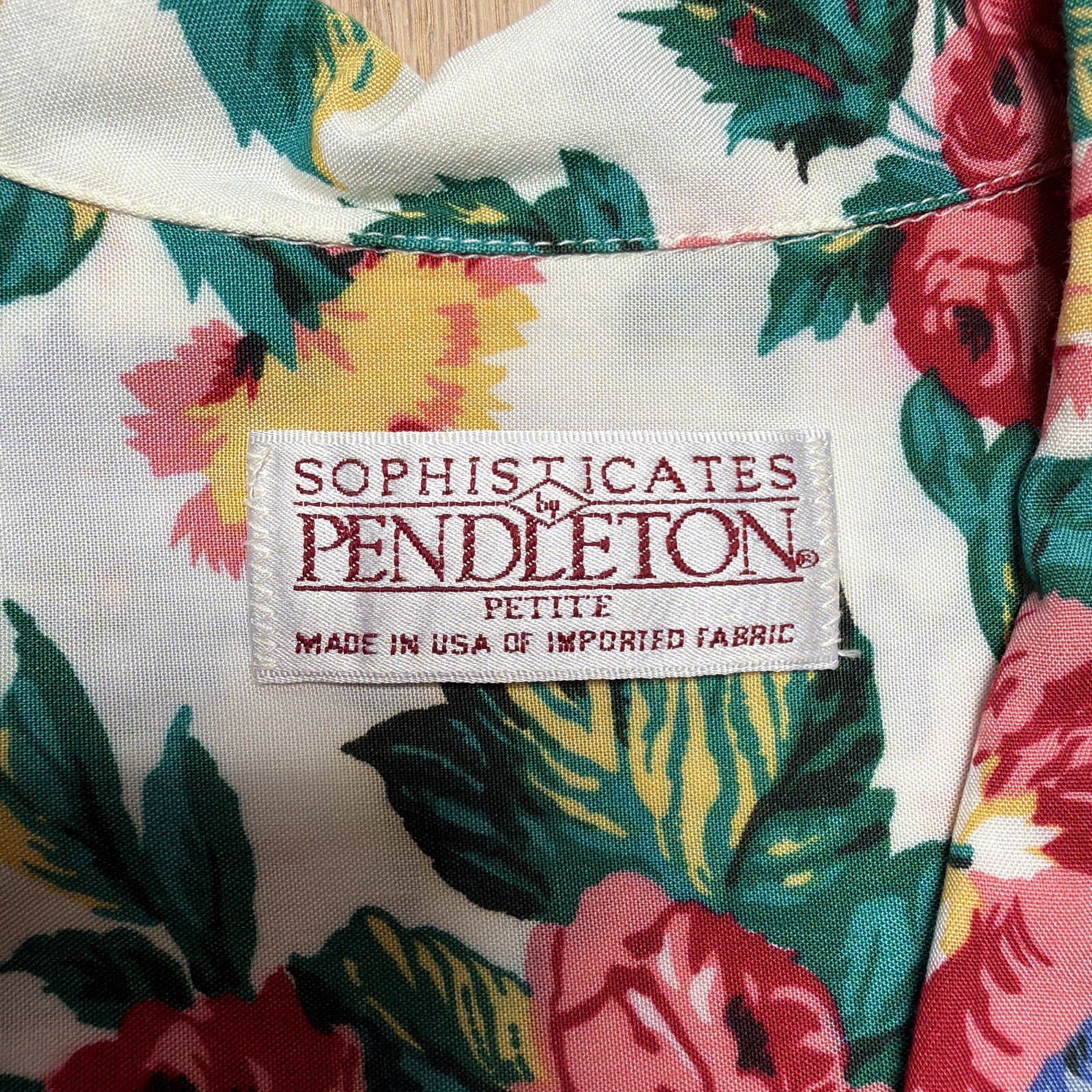 Vintage Pendleton Sophisticates Women’s 2 Piece Set Top 8P Skirt 12P Floral USA