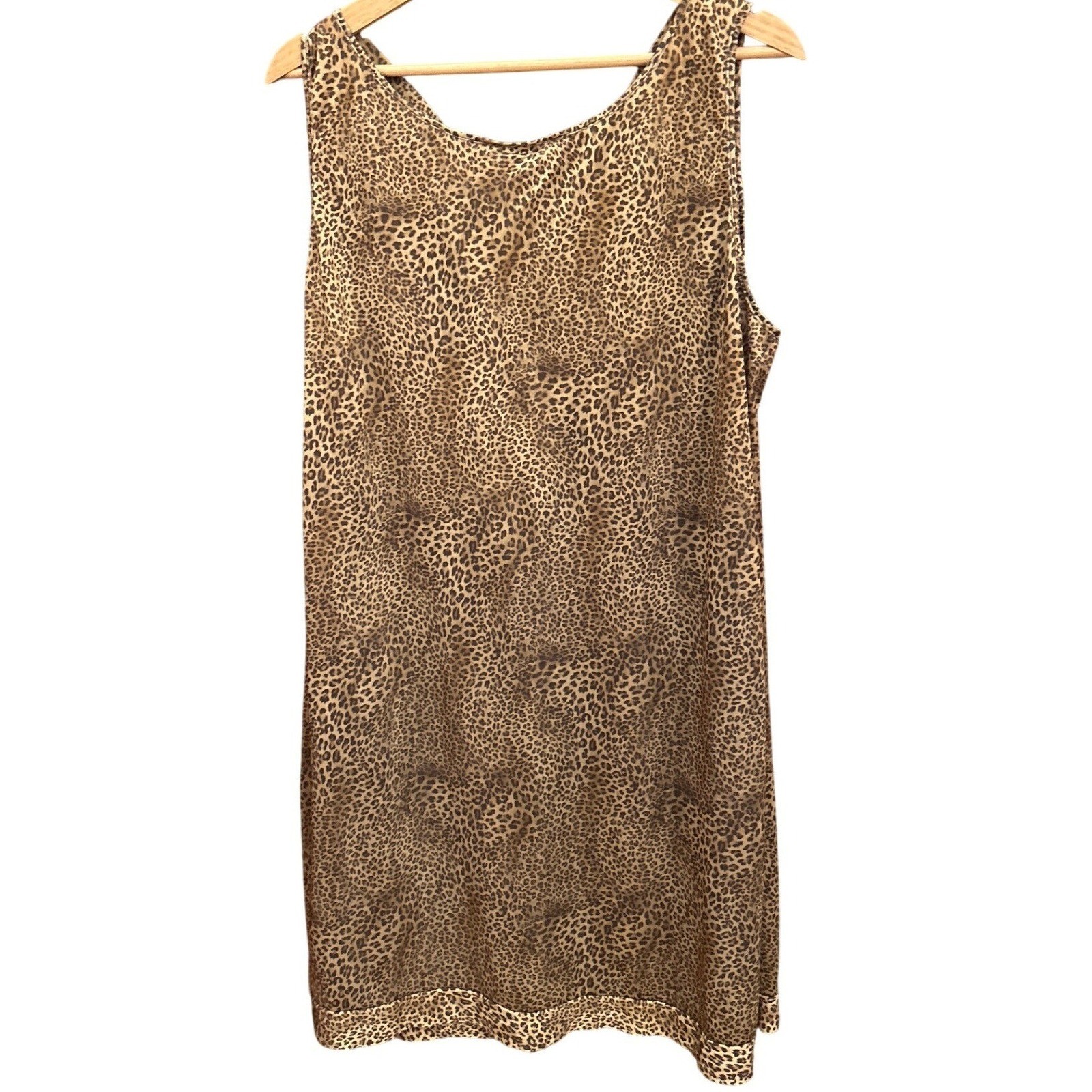 Vintage Vanity Fair Nightgown Leopard Print Mob Wife Indie Sleaze Animal Print
