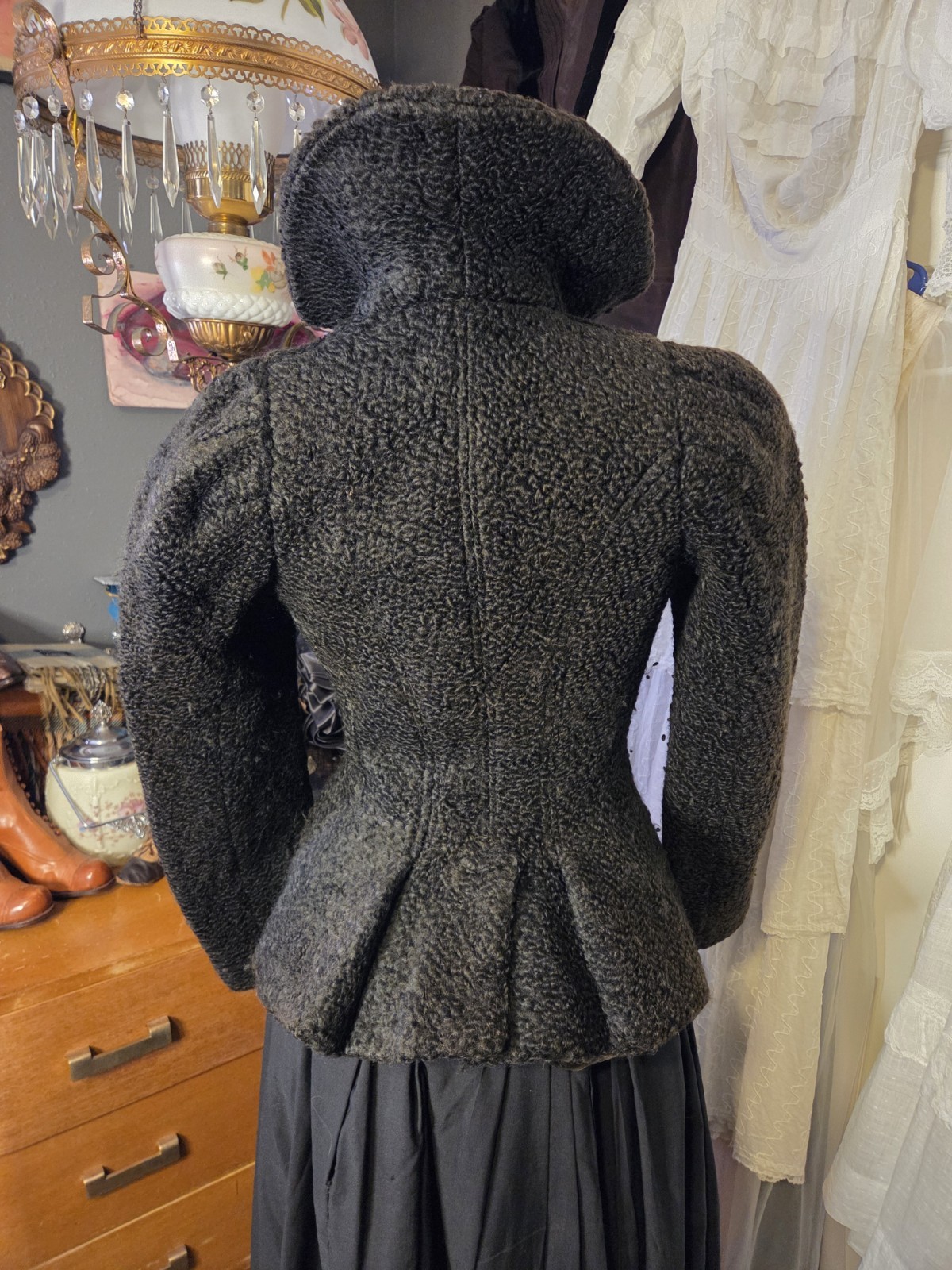 Victorian Persian Lamb Coat With Bustle