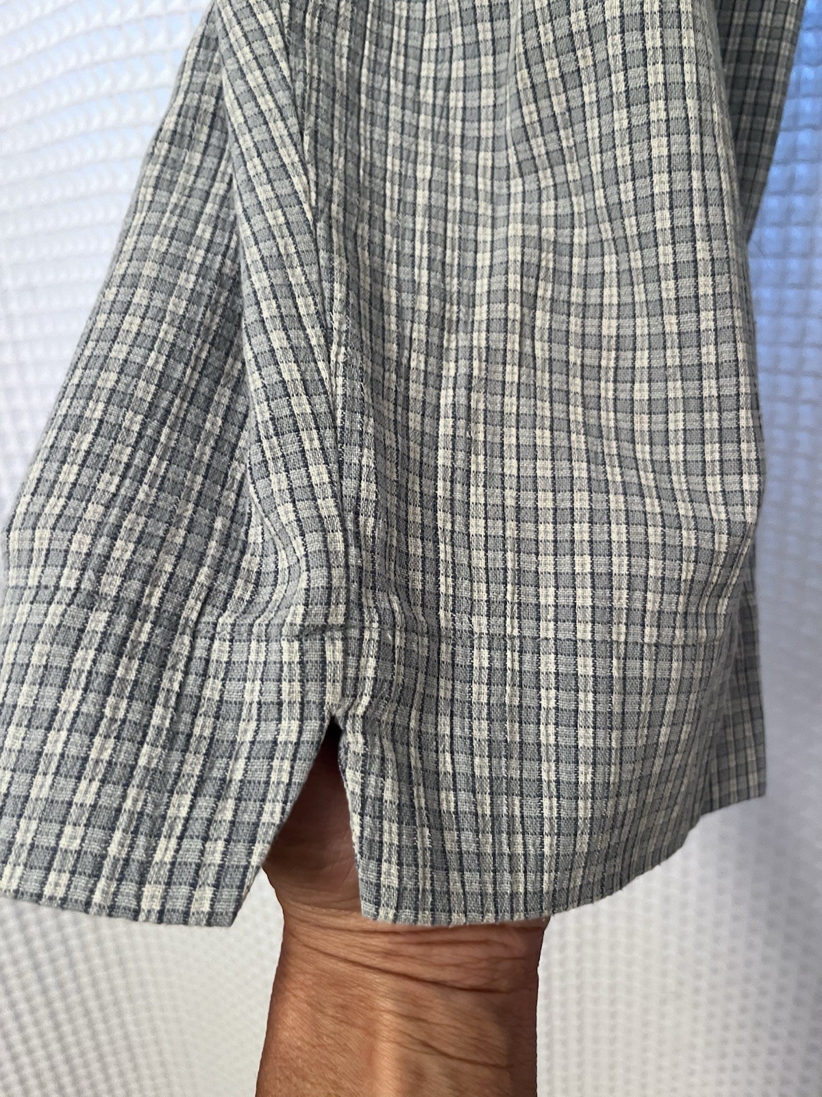 Koret Vintage Blue White Plaid Pull On Cropped Wide Leg Pants Plus Size 2X