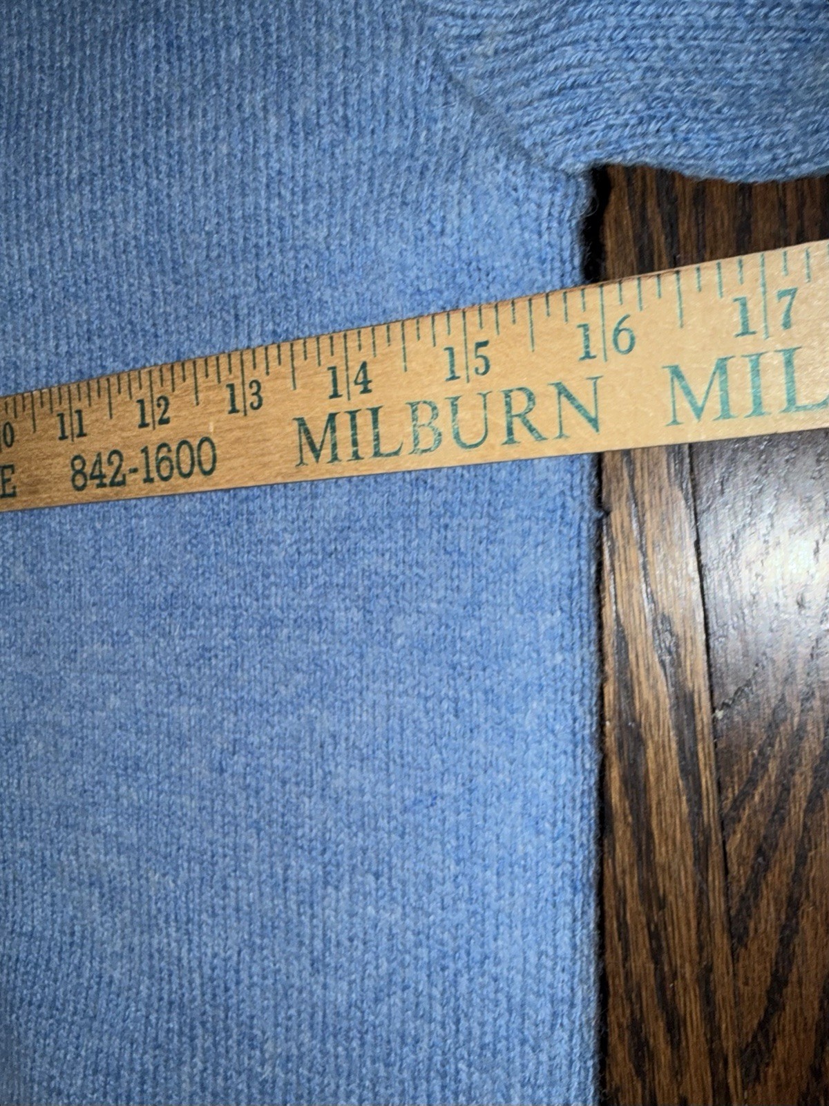 Vintage Robert Bruce Alpaca Wool Cardigan Union Made USA Blue SoftWarm Old Money