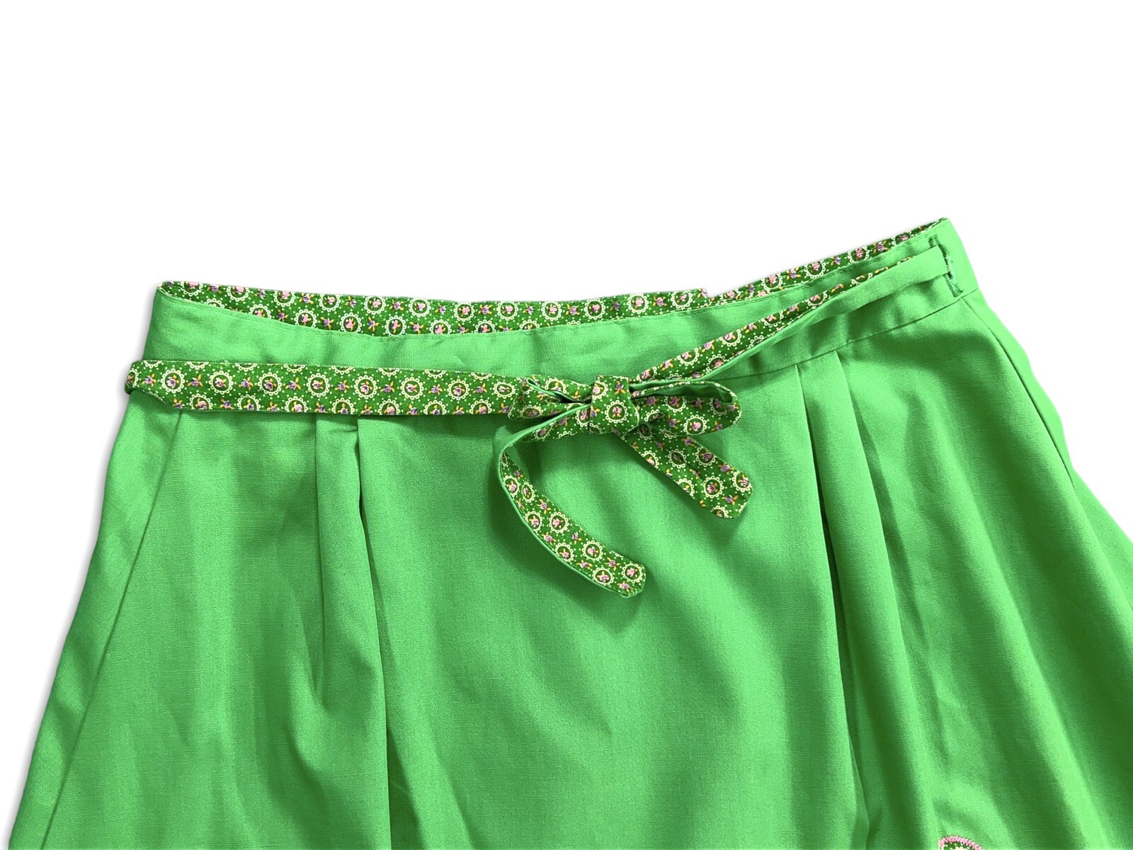 VTG RARE ALFREDO&rsquo;S WIFE BOHO PATCHWORK APPLIQUE FROG WRAP SKIRT KITSCHY