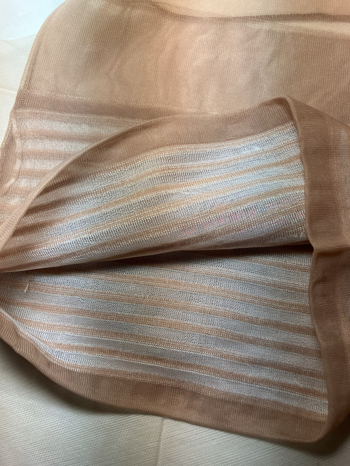 3 PAIR 1940 FULL FASHIONED GLAMOUR SHEER NYLON STOCKINGS CUBAN HEEL SEAMED BEIGE