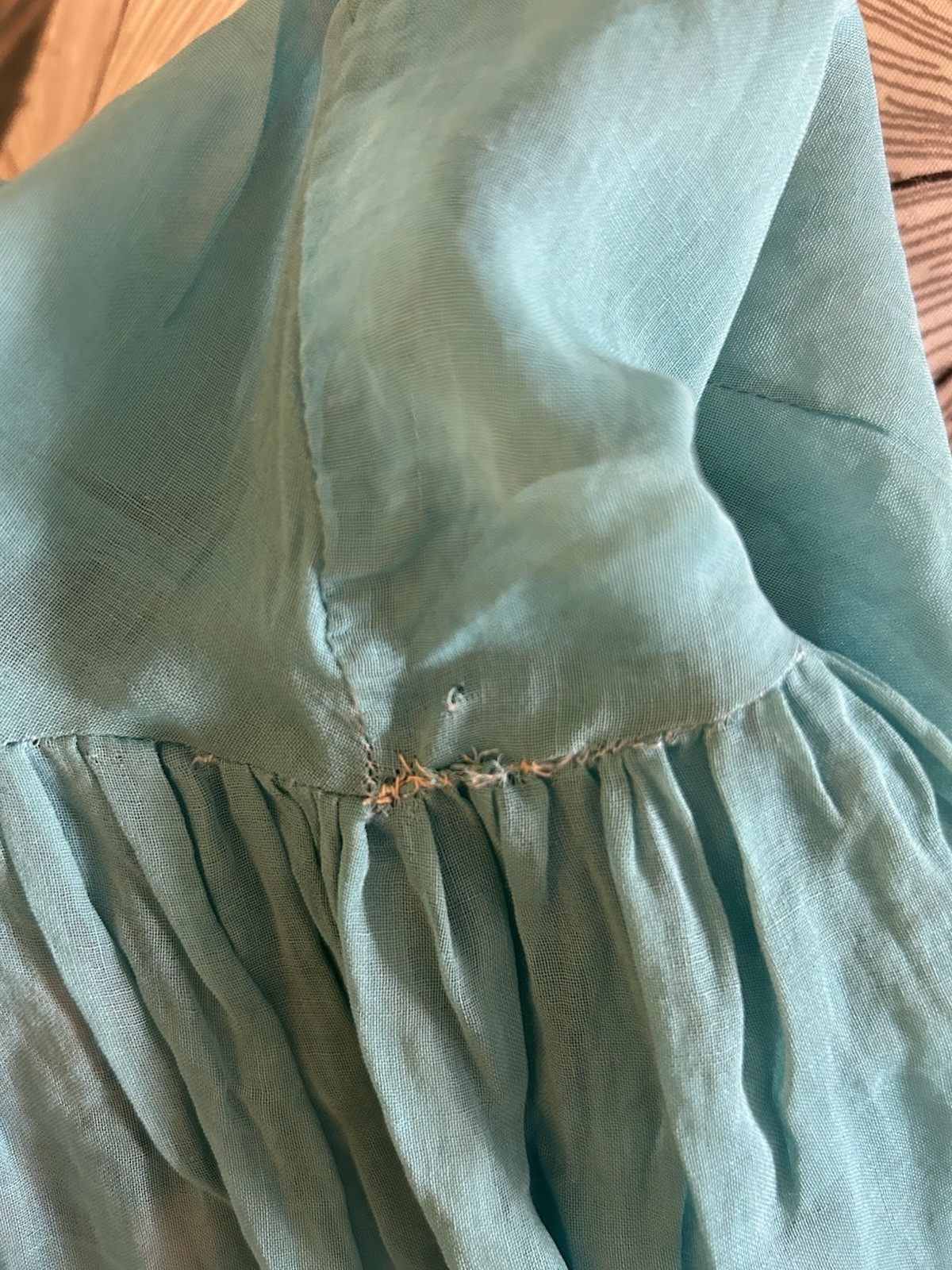 1950-1960 Handmade Blue Chiffon Princess Dress