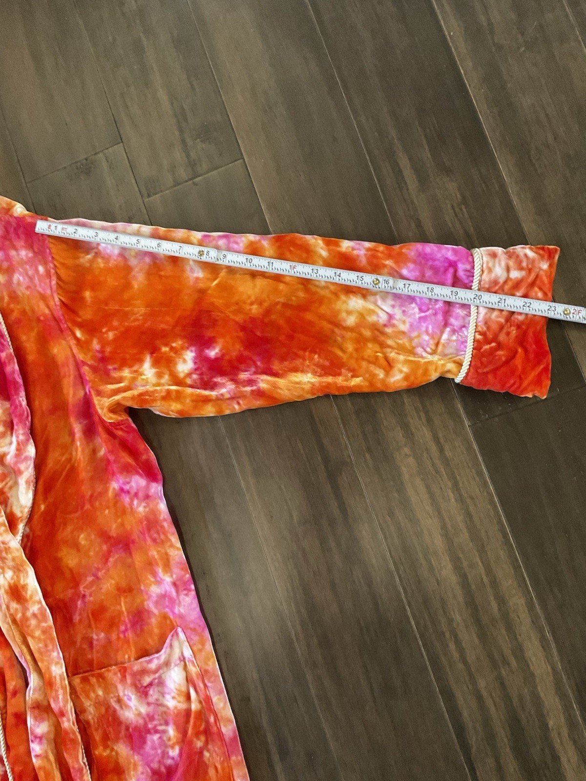 Todd Oldham Vintage Eclectic Tie Dye Vibrant Plush Chunky Robe One Size NO BELT