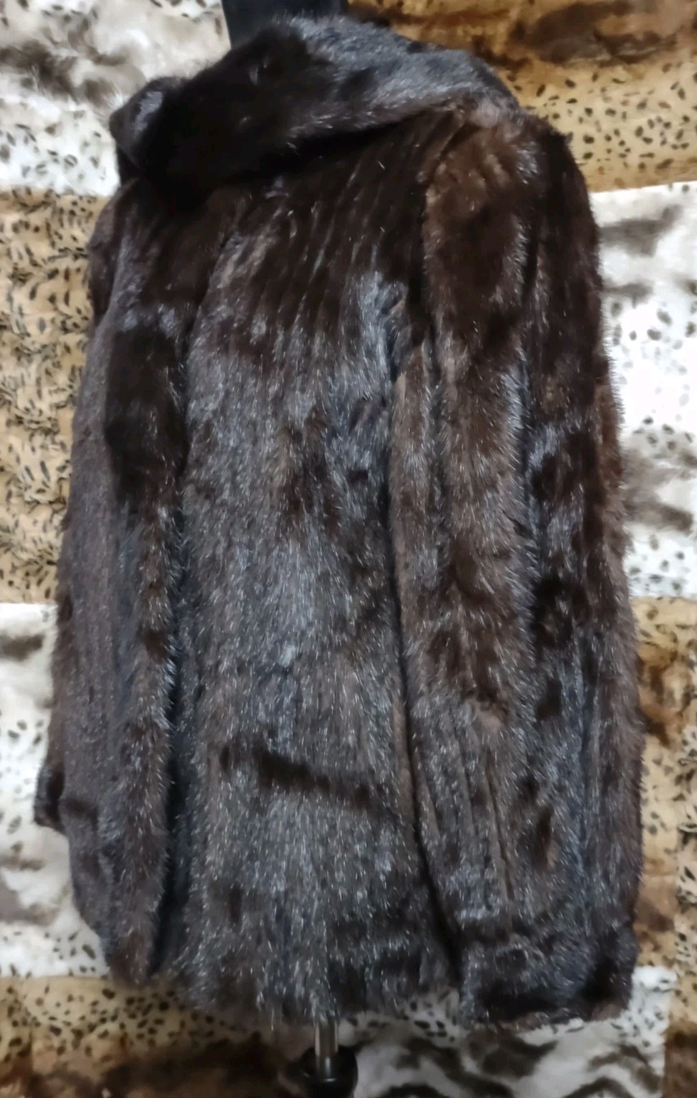 MCM Mink Jacket Custom Made 38&Prime; Chest Alaska Velvet Pockets Scarf 23&Prime; Length