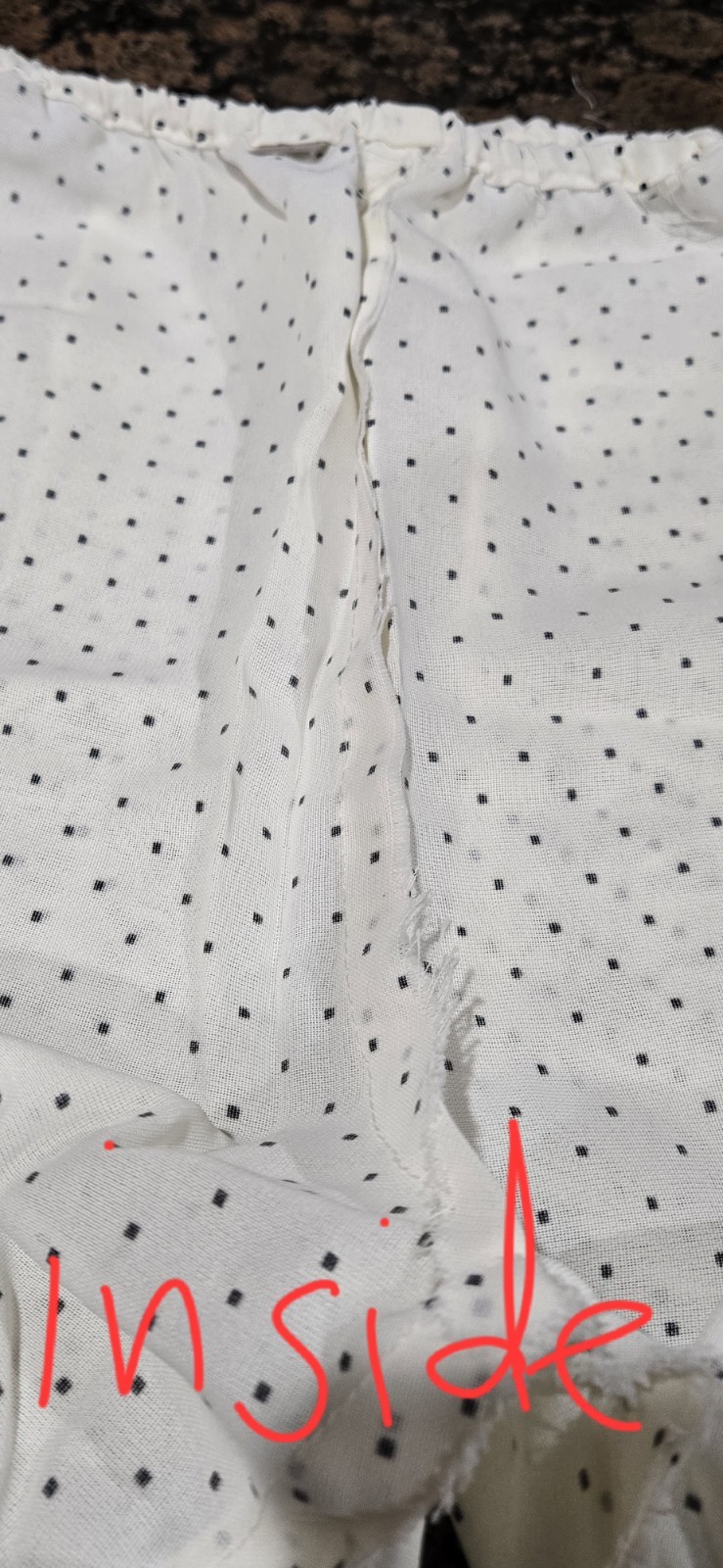 Vintage White Pettipants/Pantaloons W/Black Polka Dots Size 5 (see description)