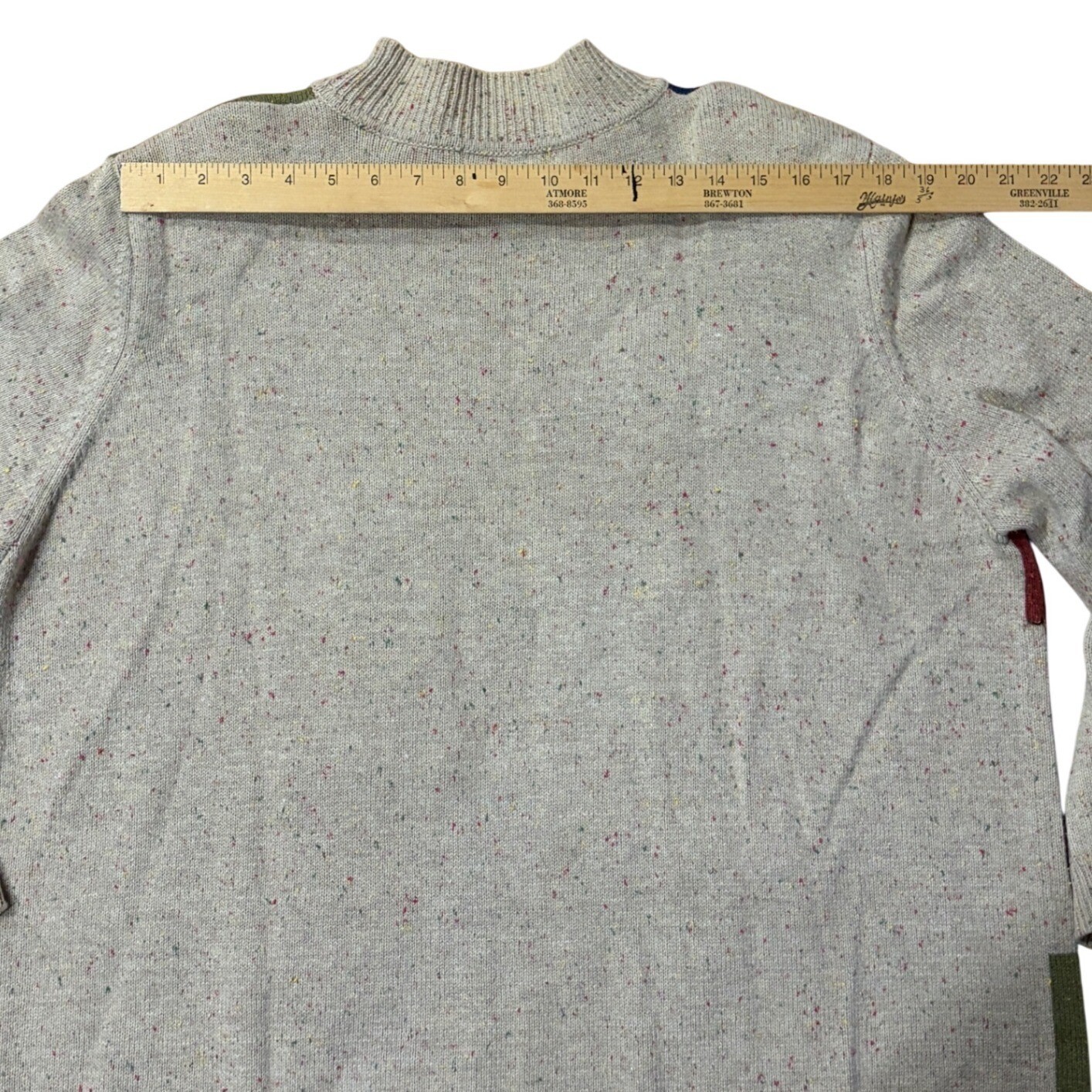 Alfred Dunner Vintage Patchwork Ramie Knit Sweater Womens 2X Ramie Cotton Blend