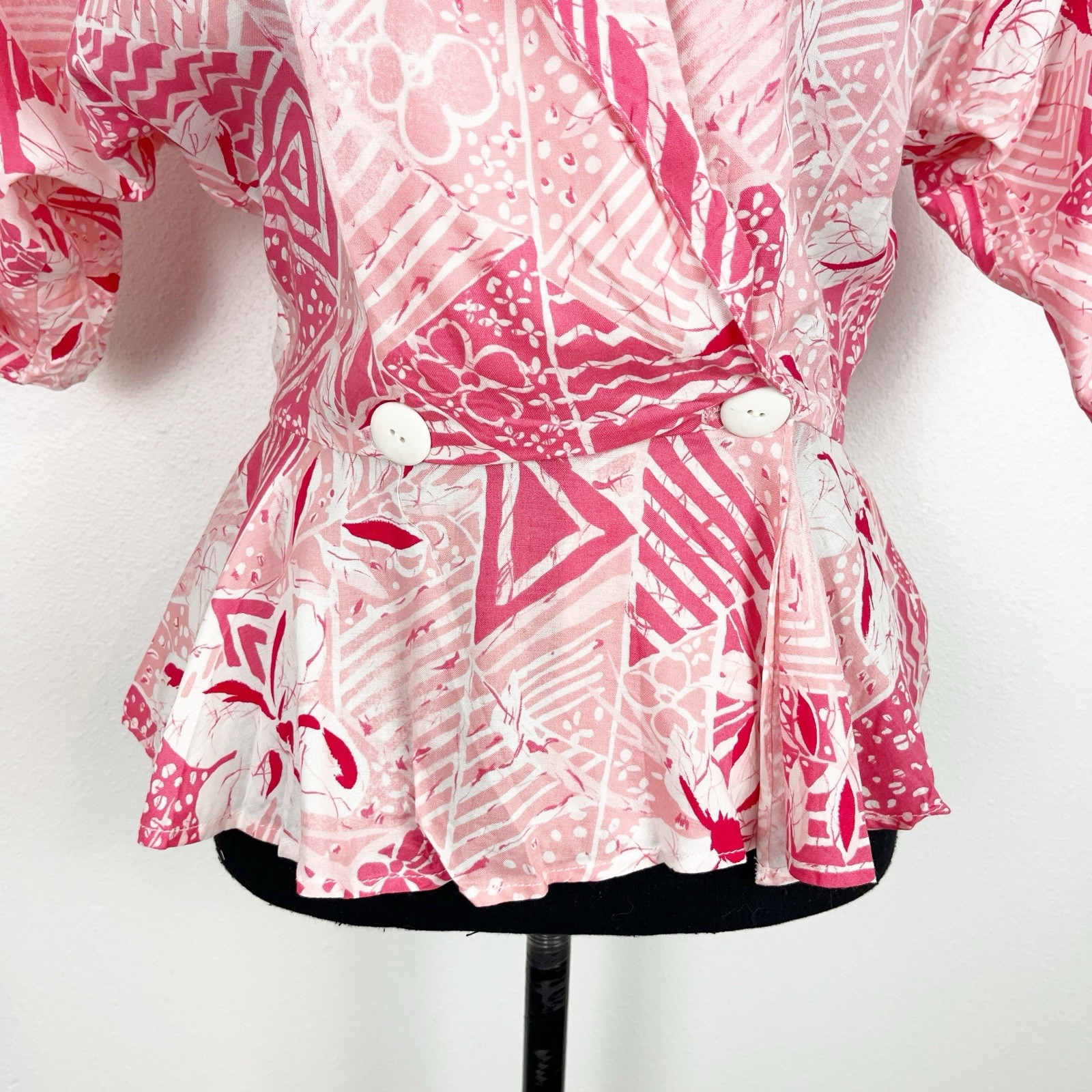 True Vintage &lsquo;Miss Oops&rsquo; Two Piece Skirt and Top Set Hawaiian Floral Dress 80s