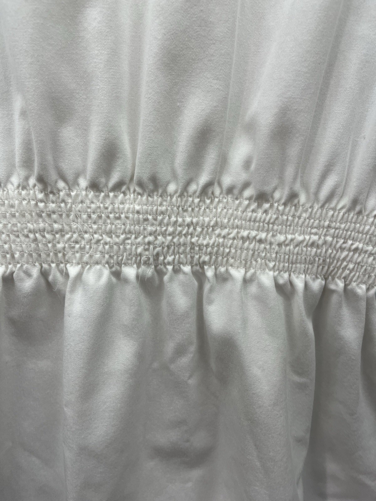 Vintage Peaches White Nurses Uniform Darted Waist Embroidery Pockets Sz L/XL