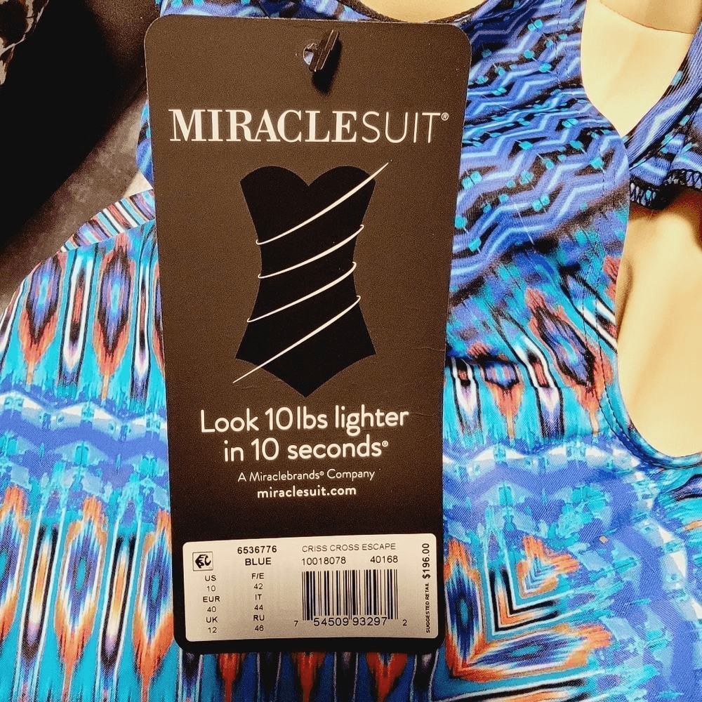 2023 Arrival Miraclesuit Casablanca Criss Cross Escape Sz 10 women&rsquo;s swimsuit