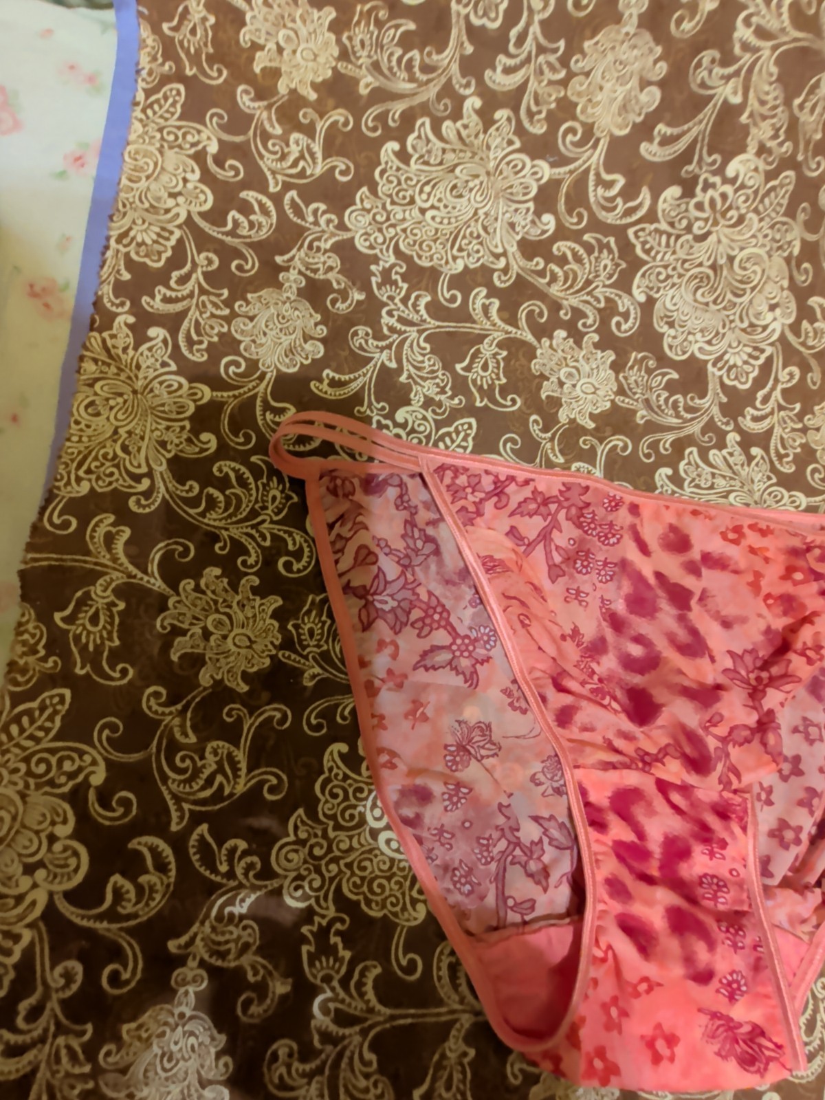 Vintage Cacique Satin Double String Bikini Panties Size 14-16