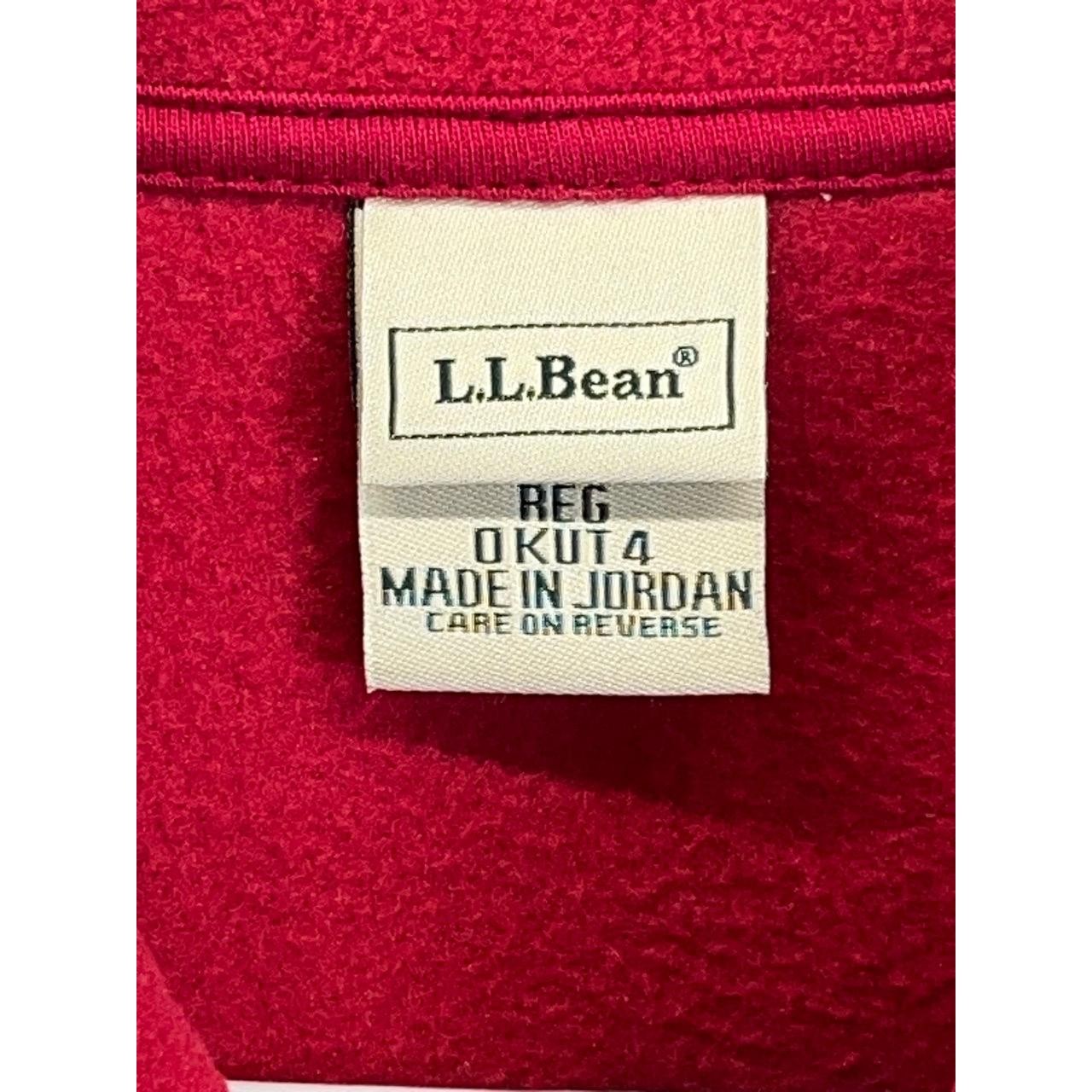 Vintage L.L.Bean Women&rsquo;s Red Fleece Decorative Trim Full Zip Vest Medium