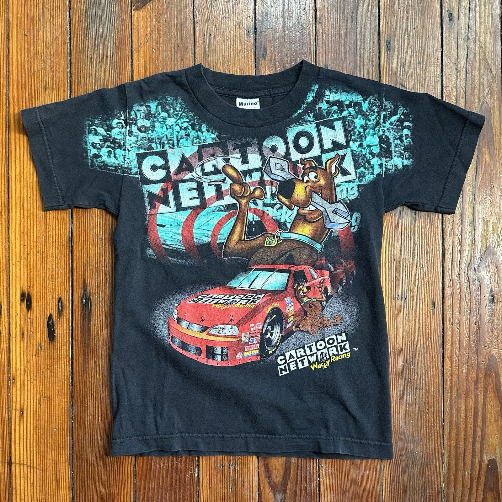 Vintage 2000 Murina Cartoon Network Wacky Racing Scooby-Doo NASCAR tshirt